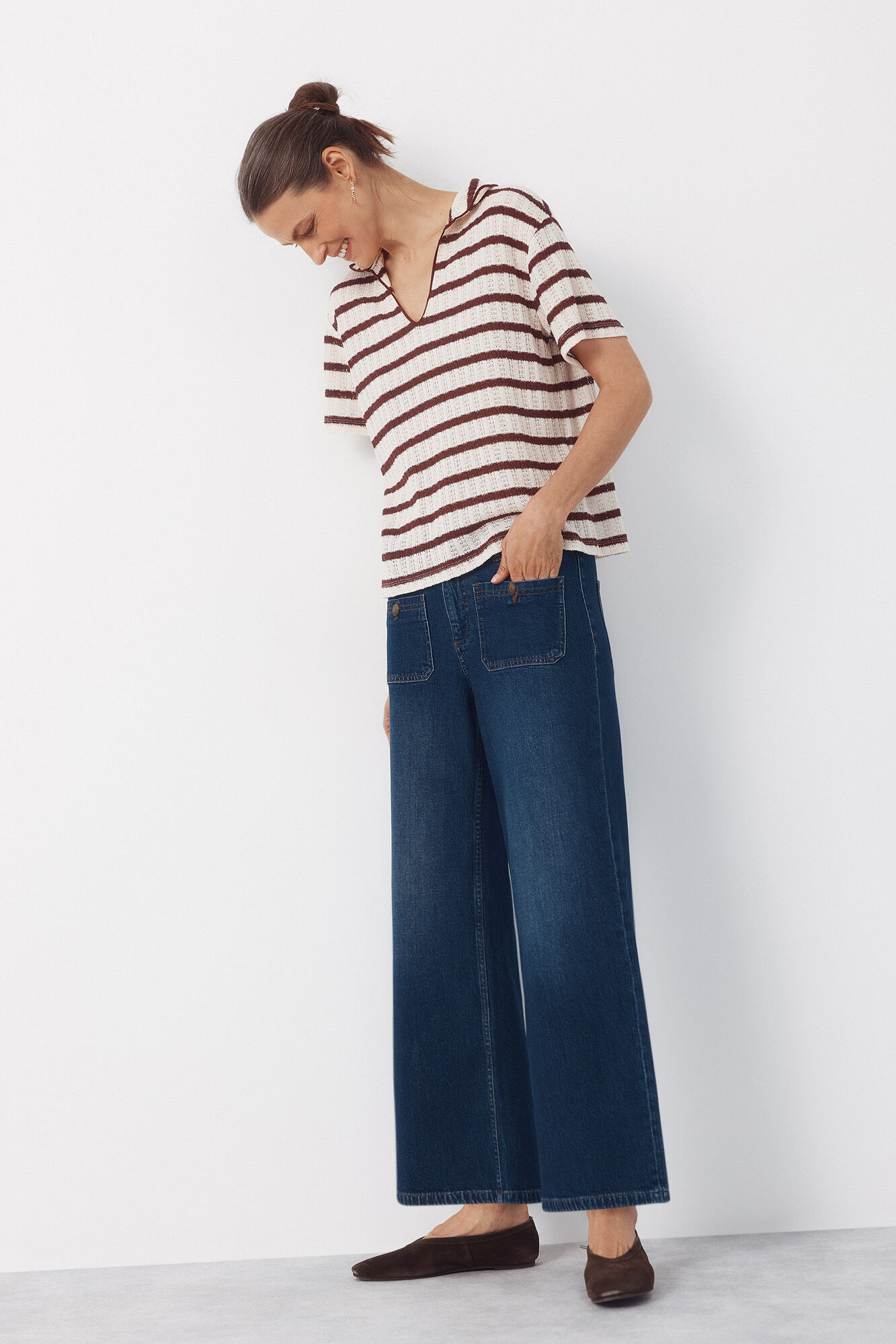 Cortefiel Jeans marine con bolsillos