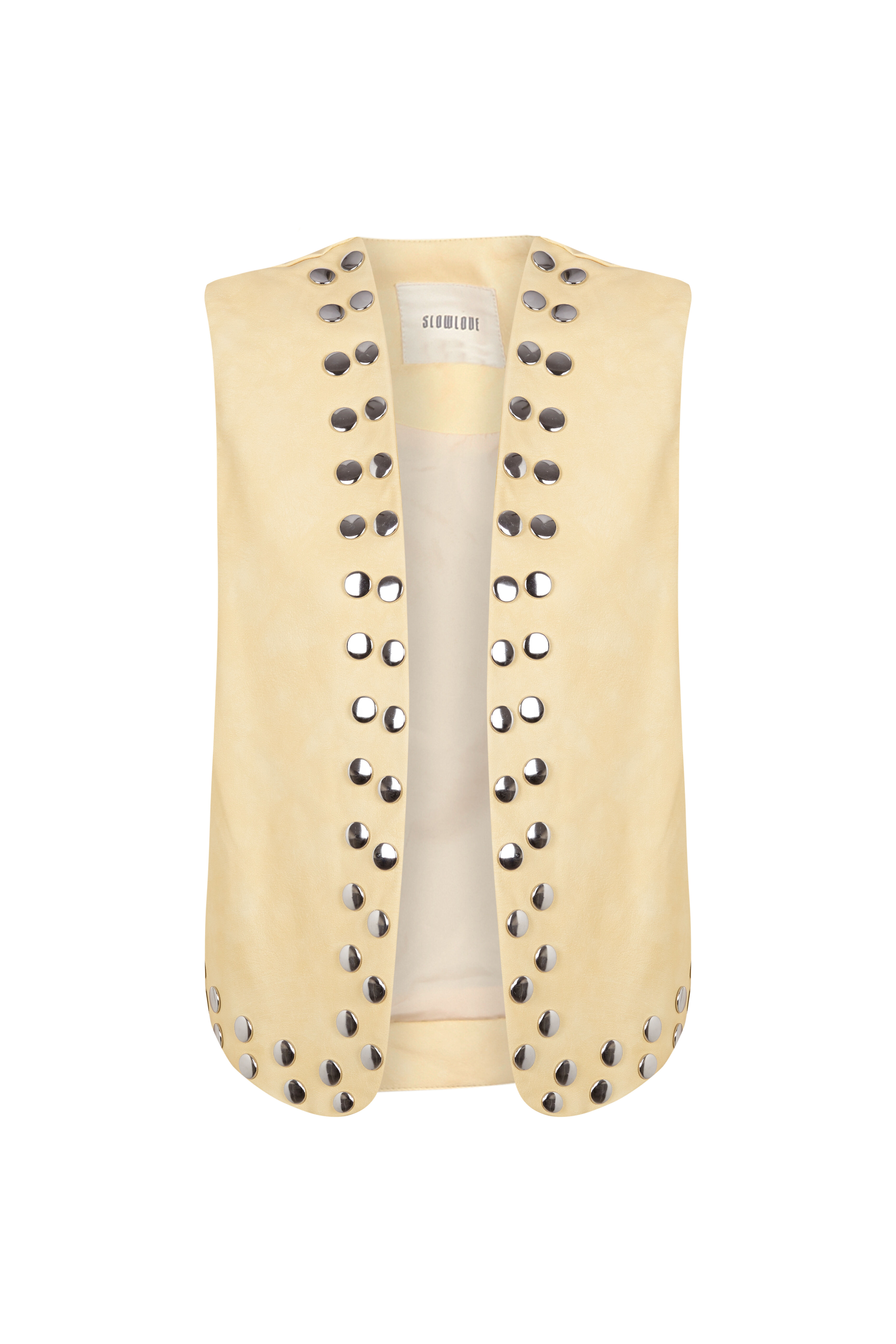 Slowlove Chaleco con tachas Amarillo