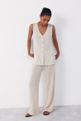 Cortefiel Pantal&oacute;n de tejido Beige