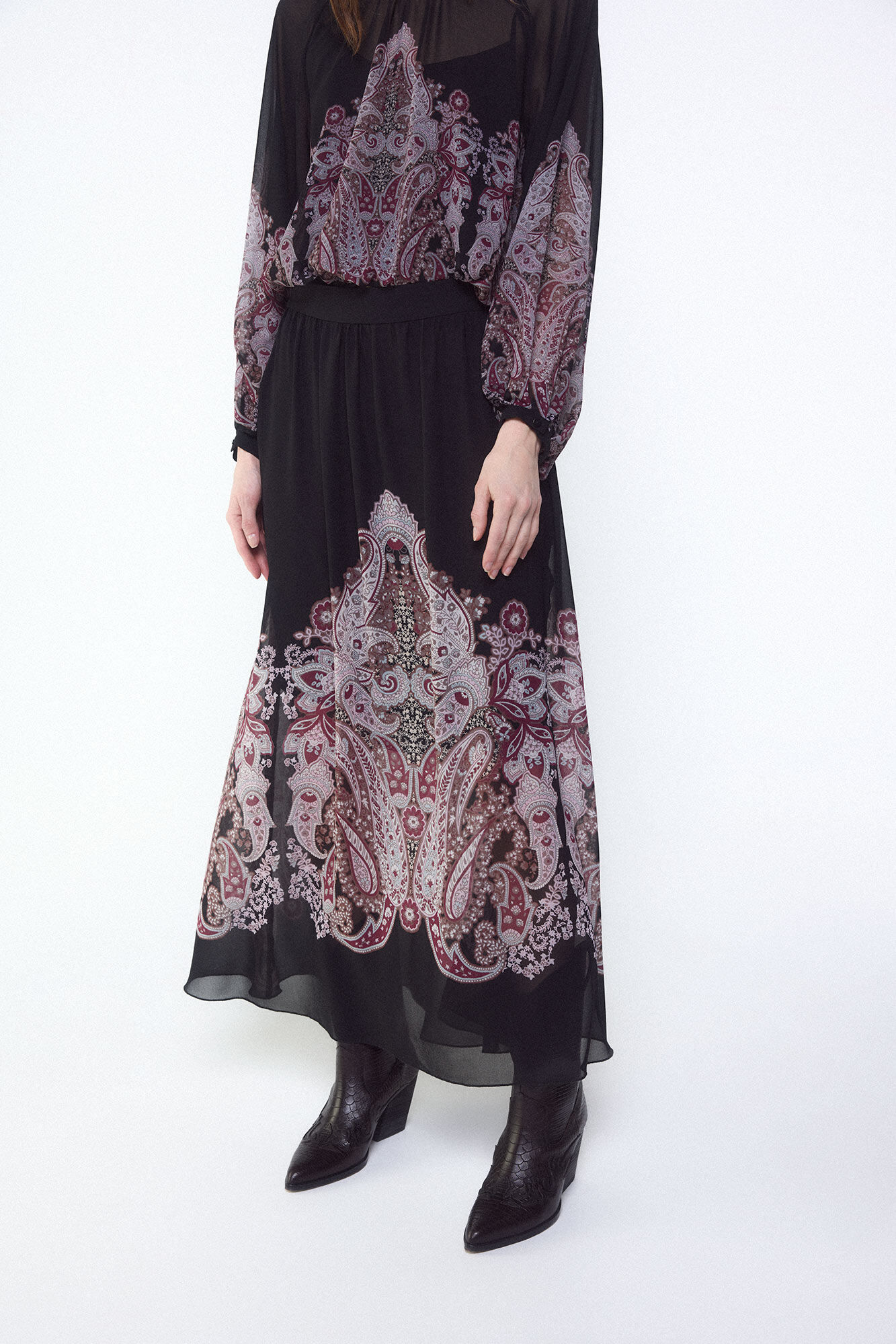 Slowlove Falda con estampado posicionado