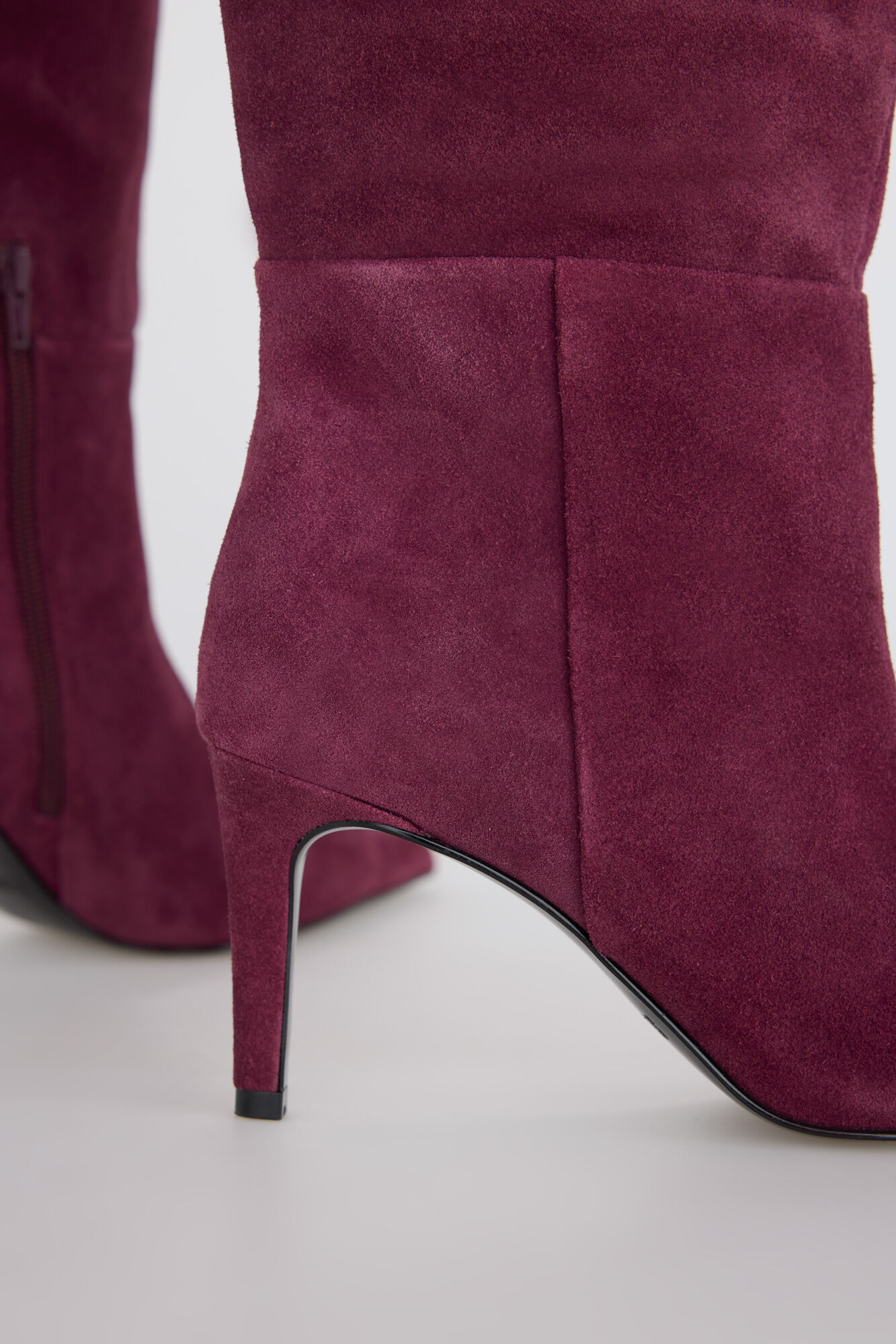 Slowlove Bota alta de serraje Granate