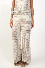 Slowlove Pantal&oacute;n de tejido Estampado marr&oacute;n