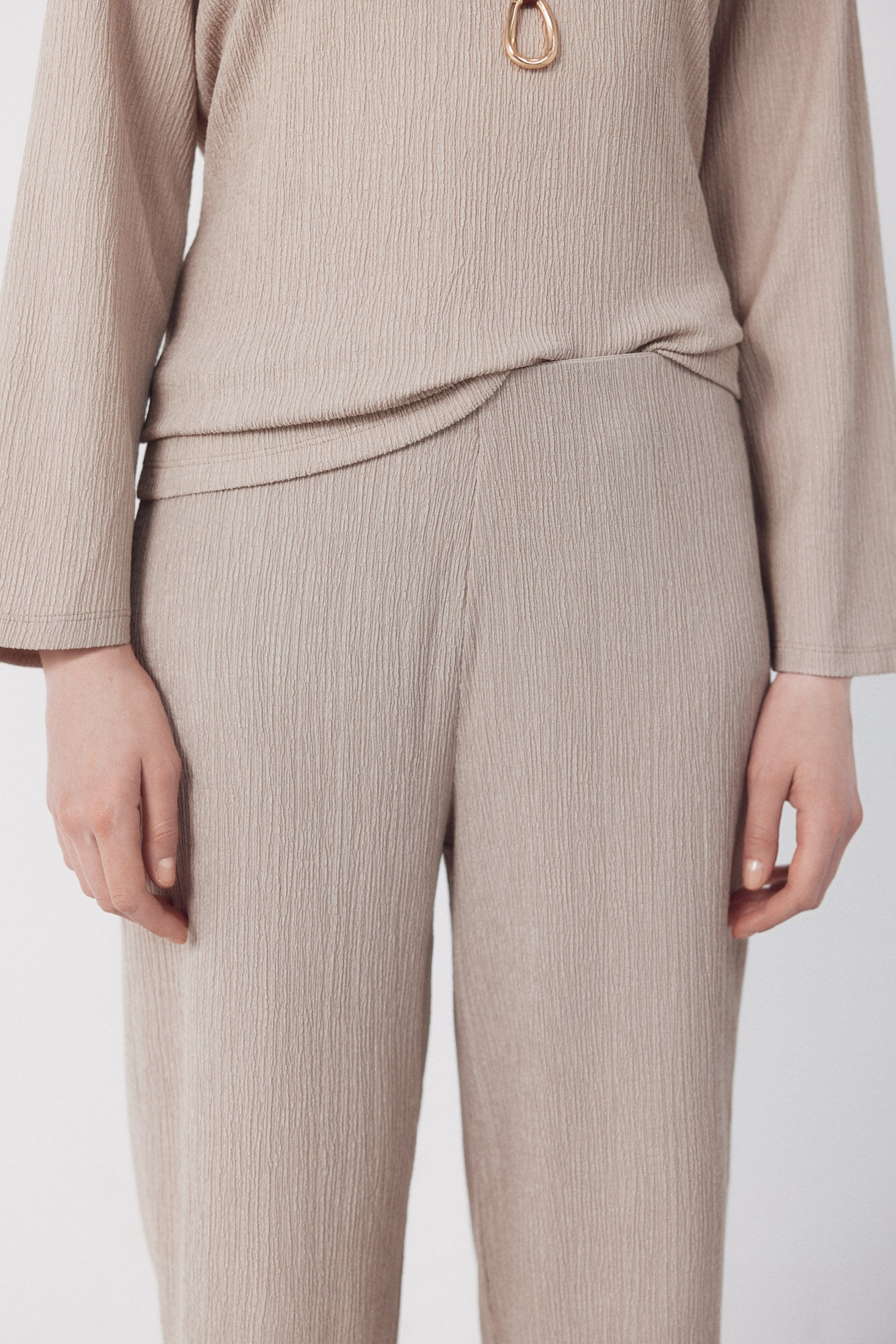 Cortefiel Pantal&oacute;n de tejido Beige