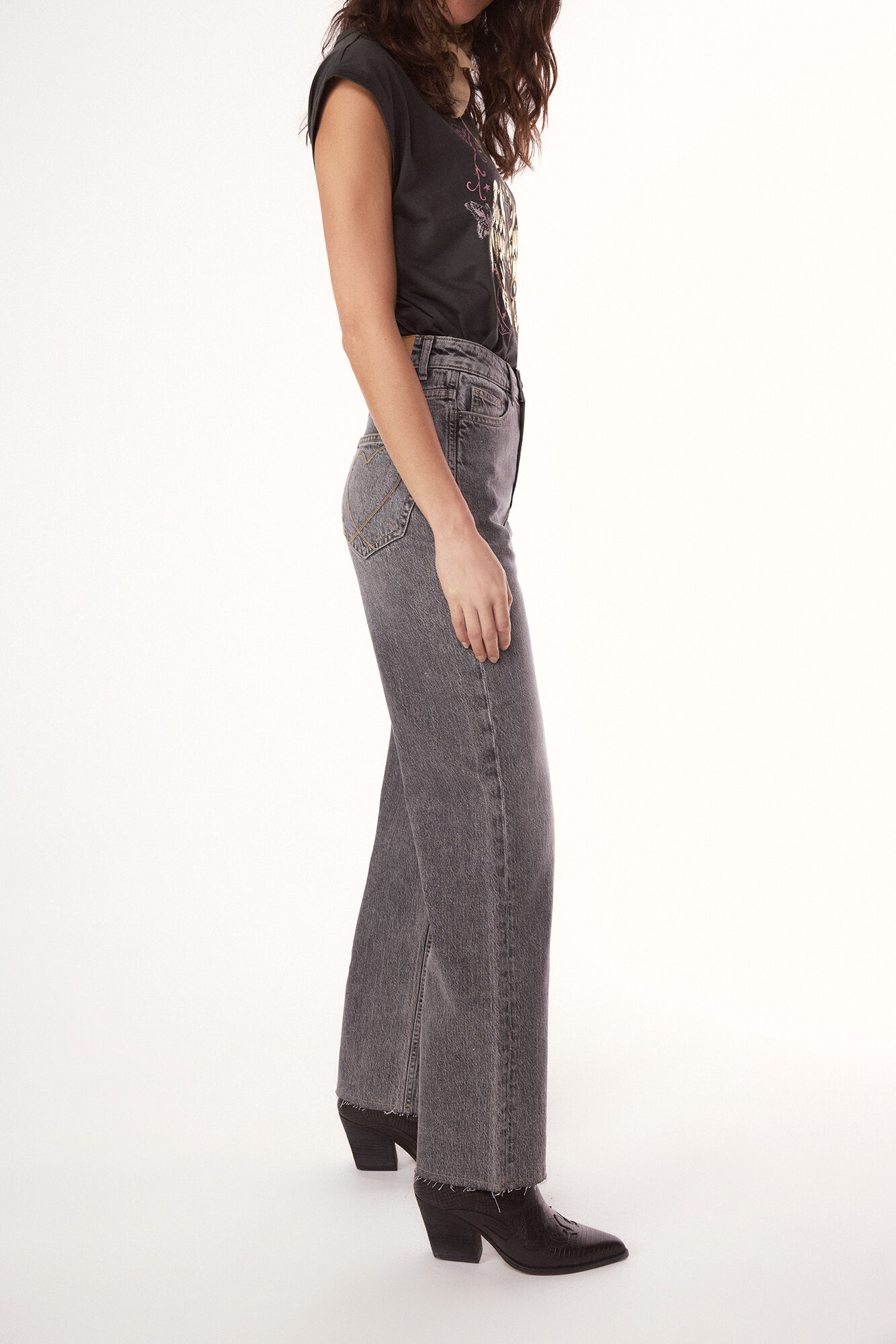 Slowlove Jeans new recto Estampado gris