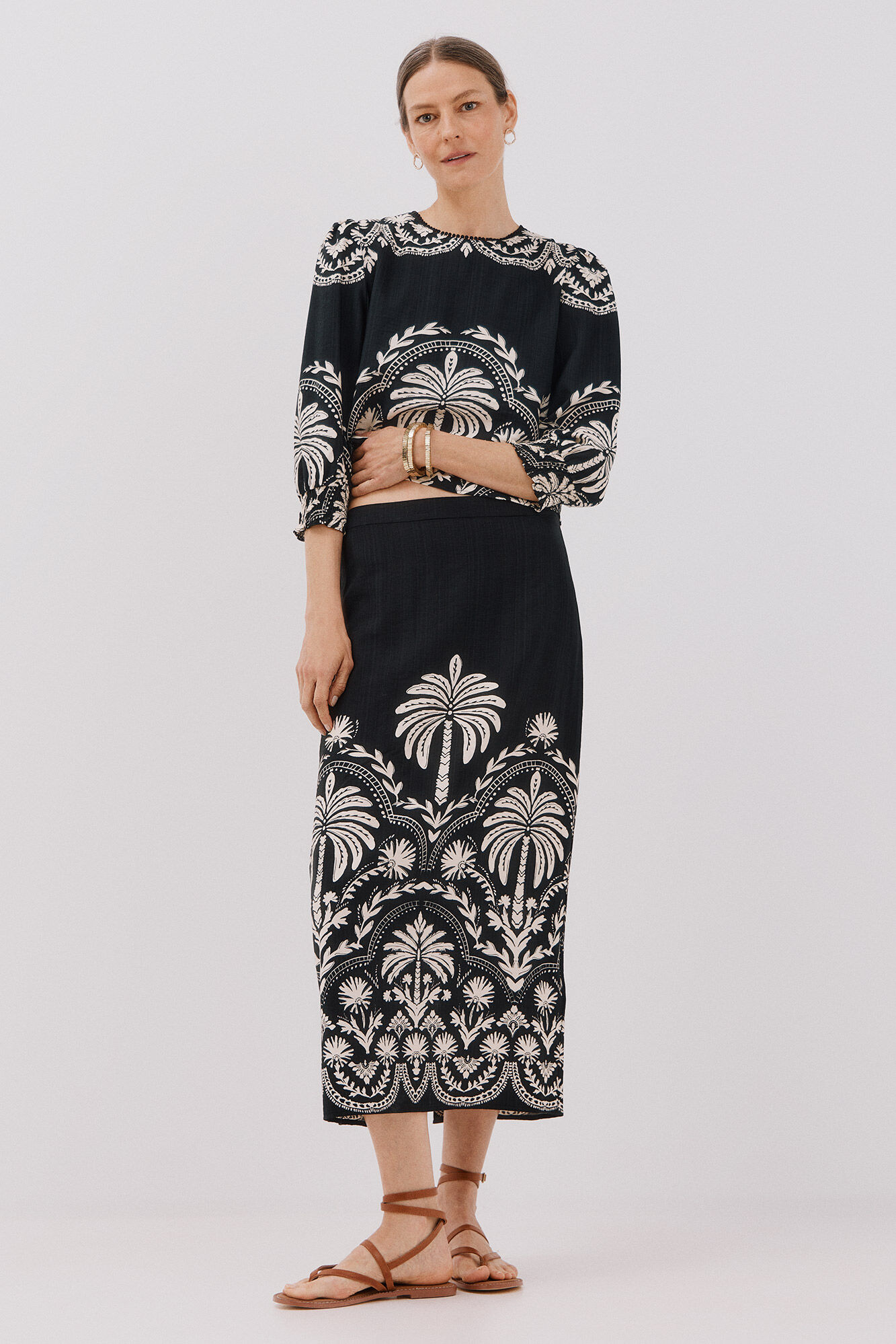 Cortefiel Blusa estampada Multicolor