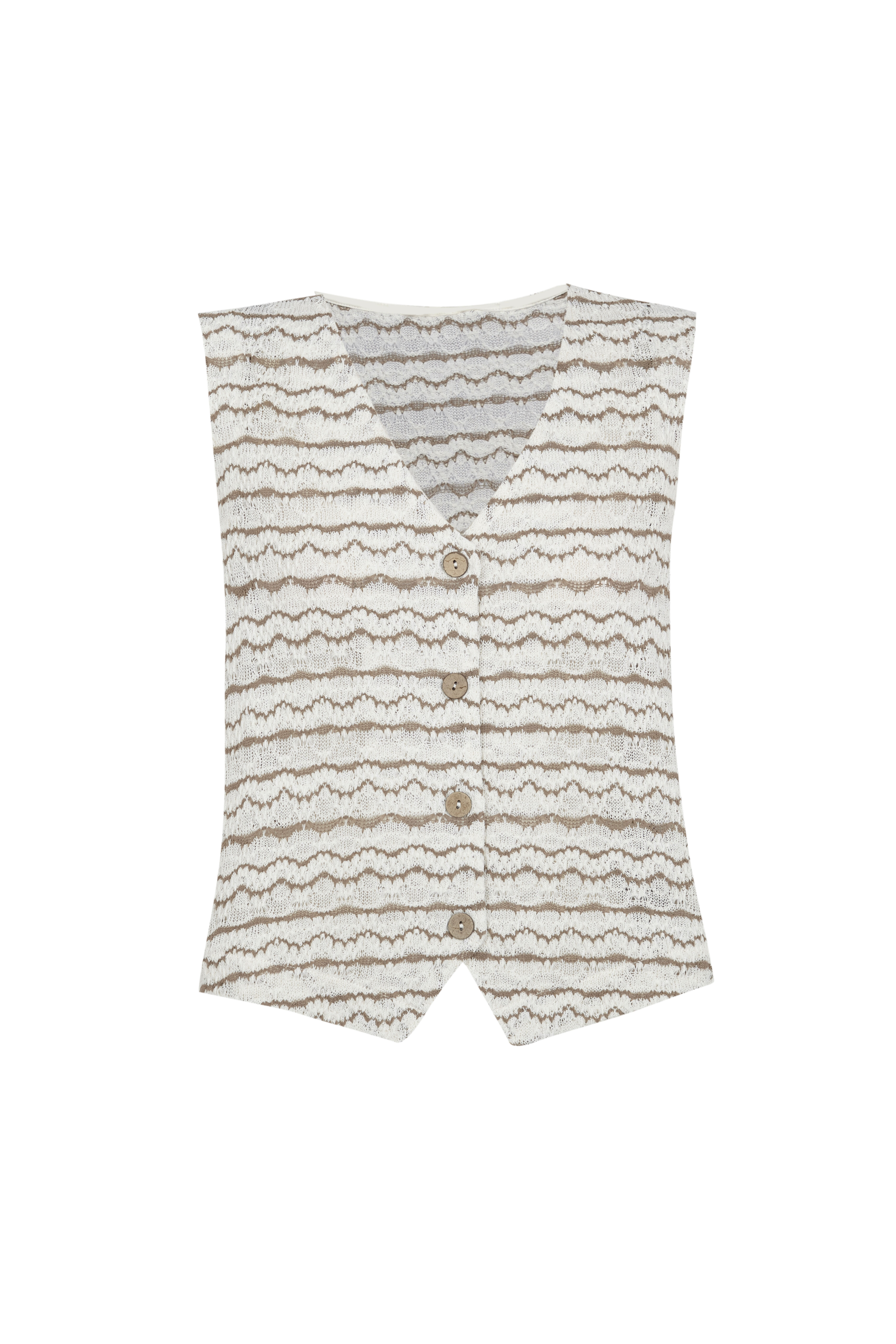 Slowlove Chaleco estructura rayas Estampado azul