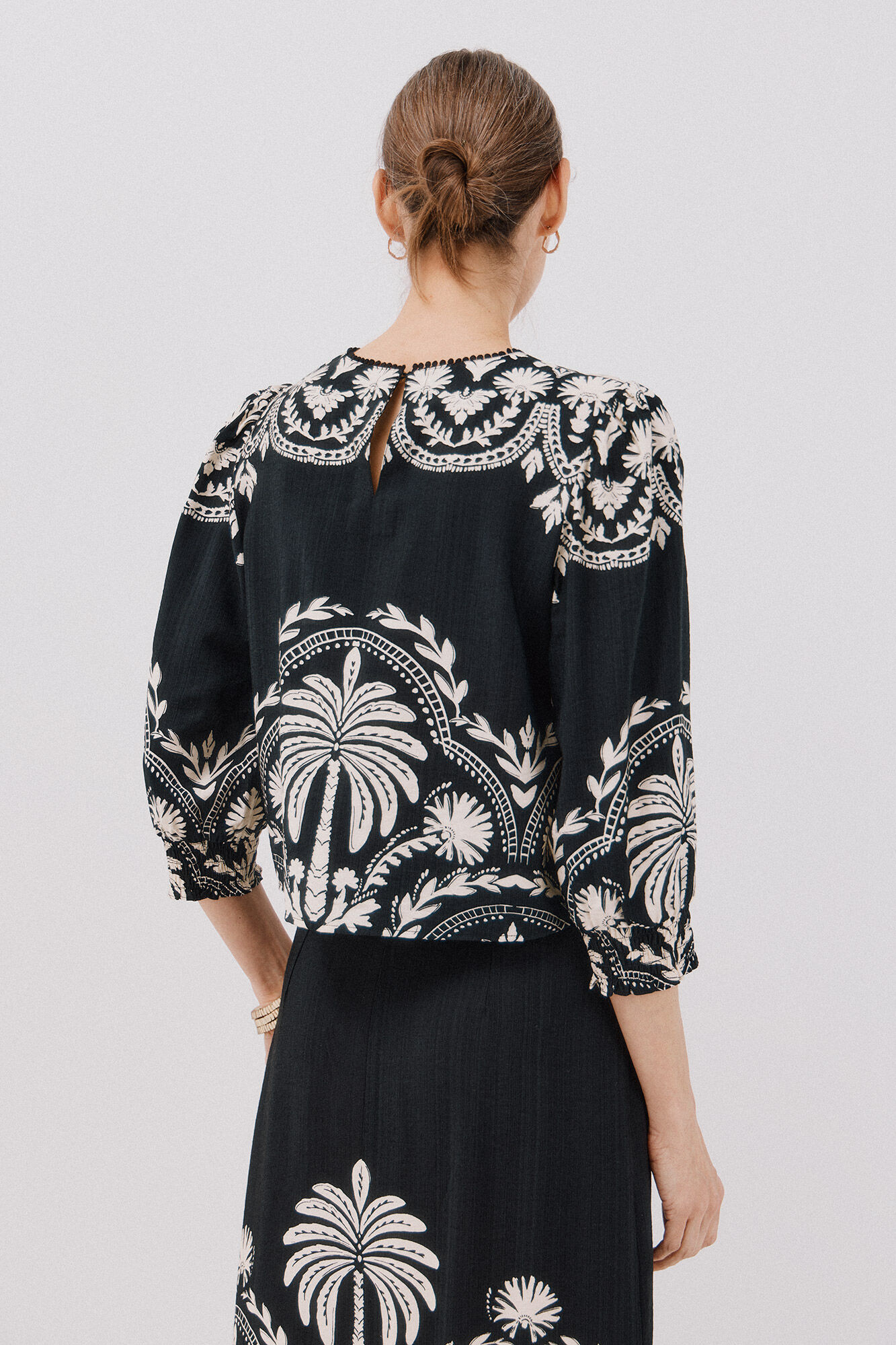 Cortefiel Blusa estampada Multicolor