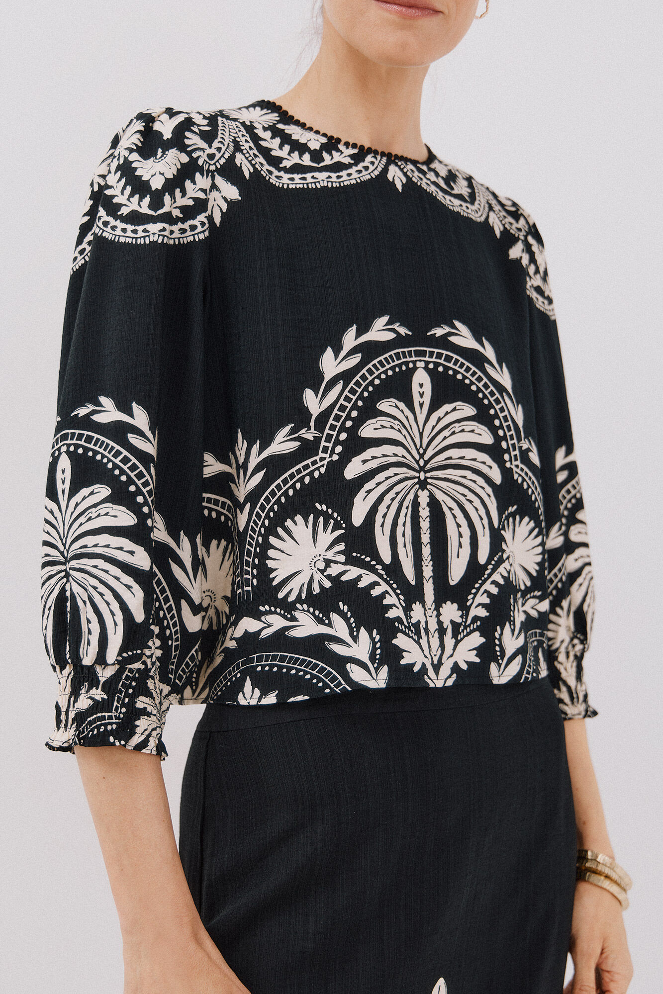 Cortefiel Blusa estampada Multicolor