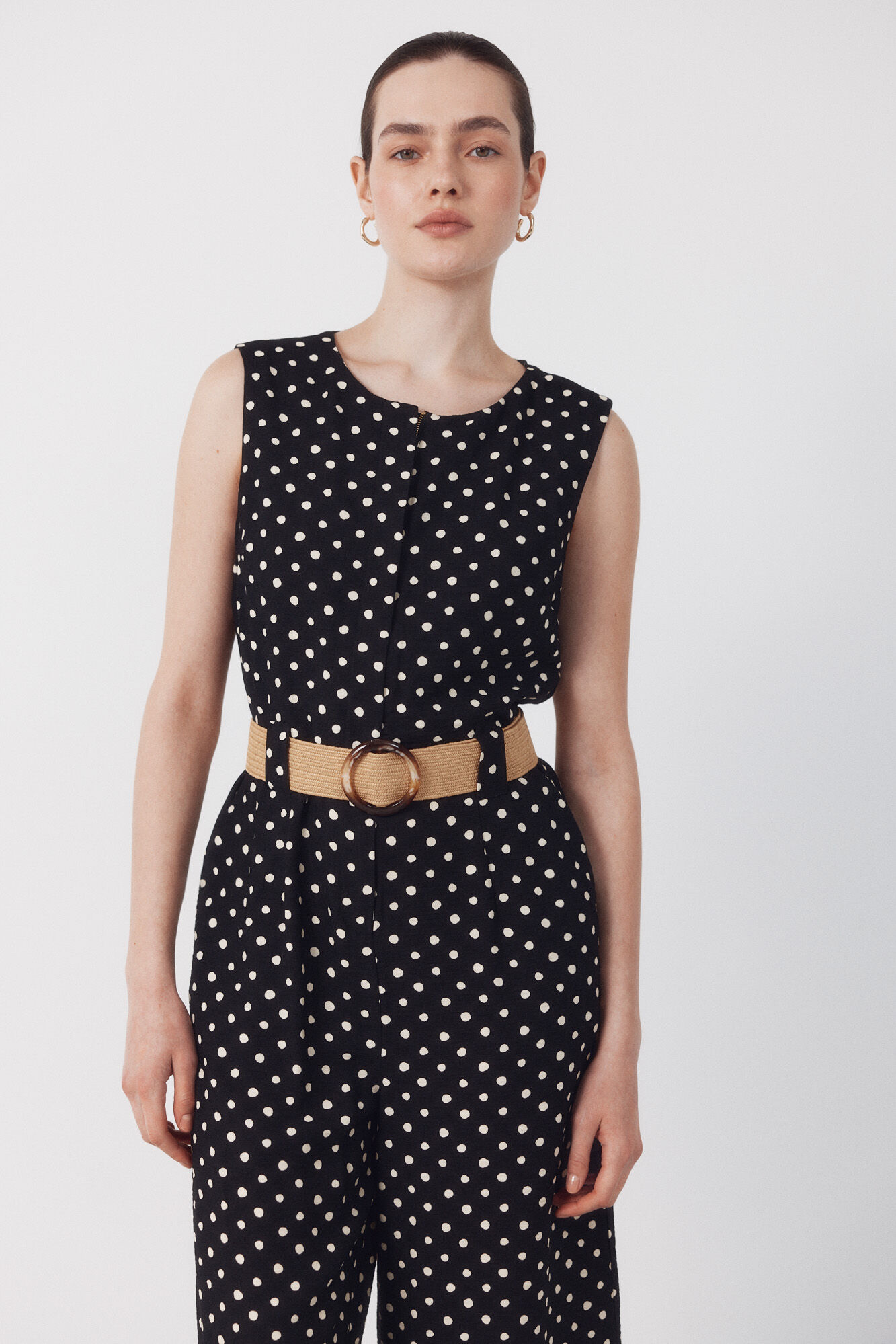 Cortefiel Jumpsuit con cintur&oacute;n Multicolor