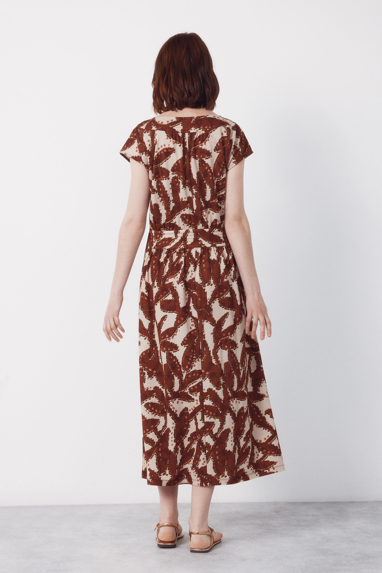 Cortefiel Vestido de piqu&eacute; estampado Multicolor