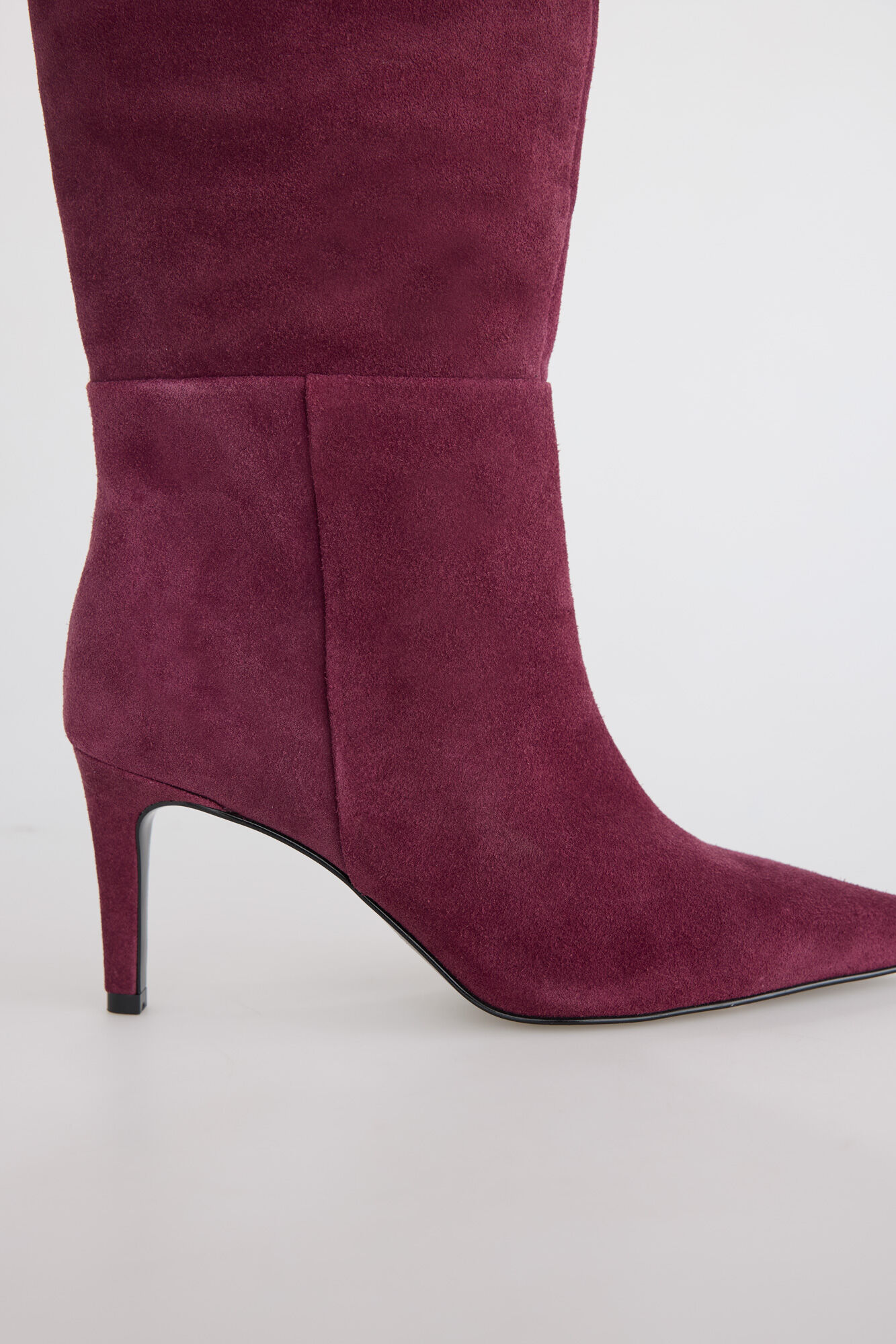 Slowlove Bota alta de serraje Granate