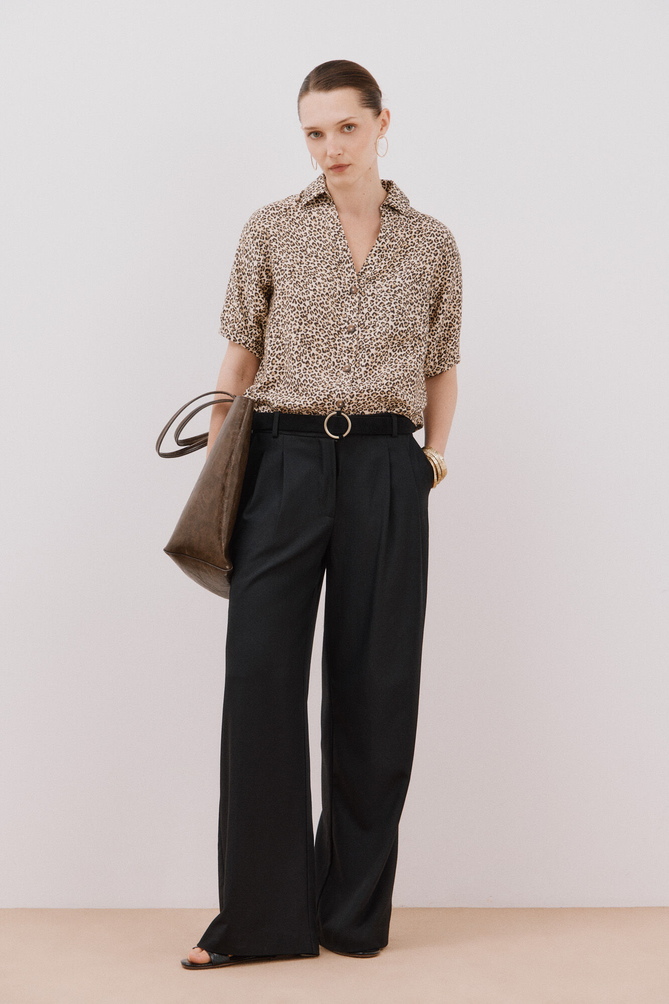 Cortefiel Camisa estampado animal