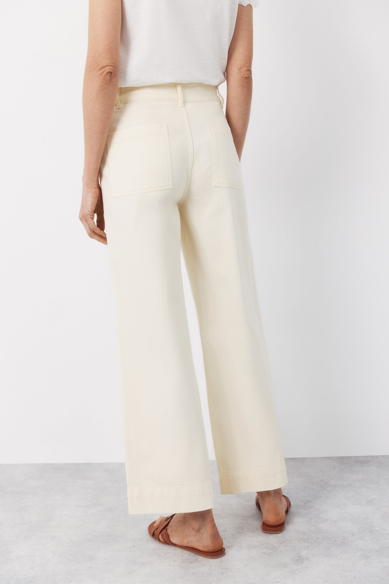 Cortefiel Pantalones con ribete Amarillo
