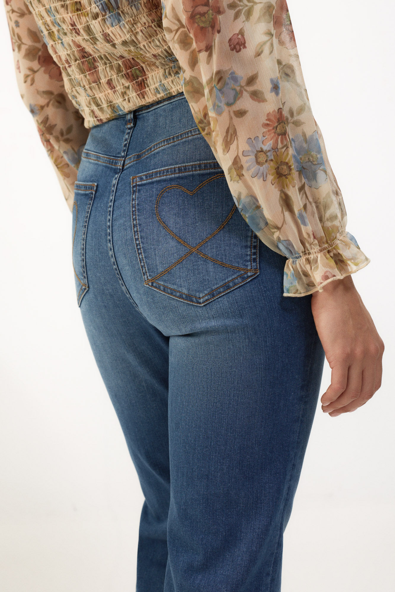 Slowlove Jeans campana con bolsillos Azul