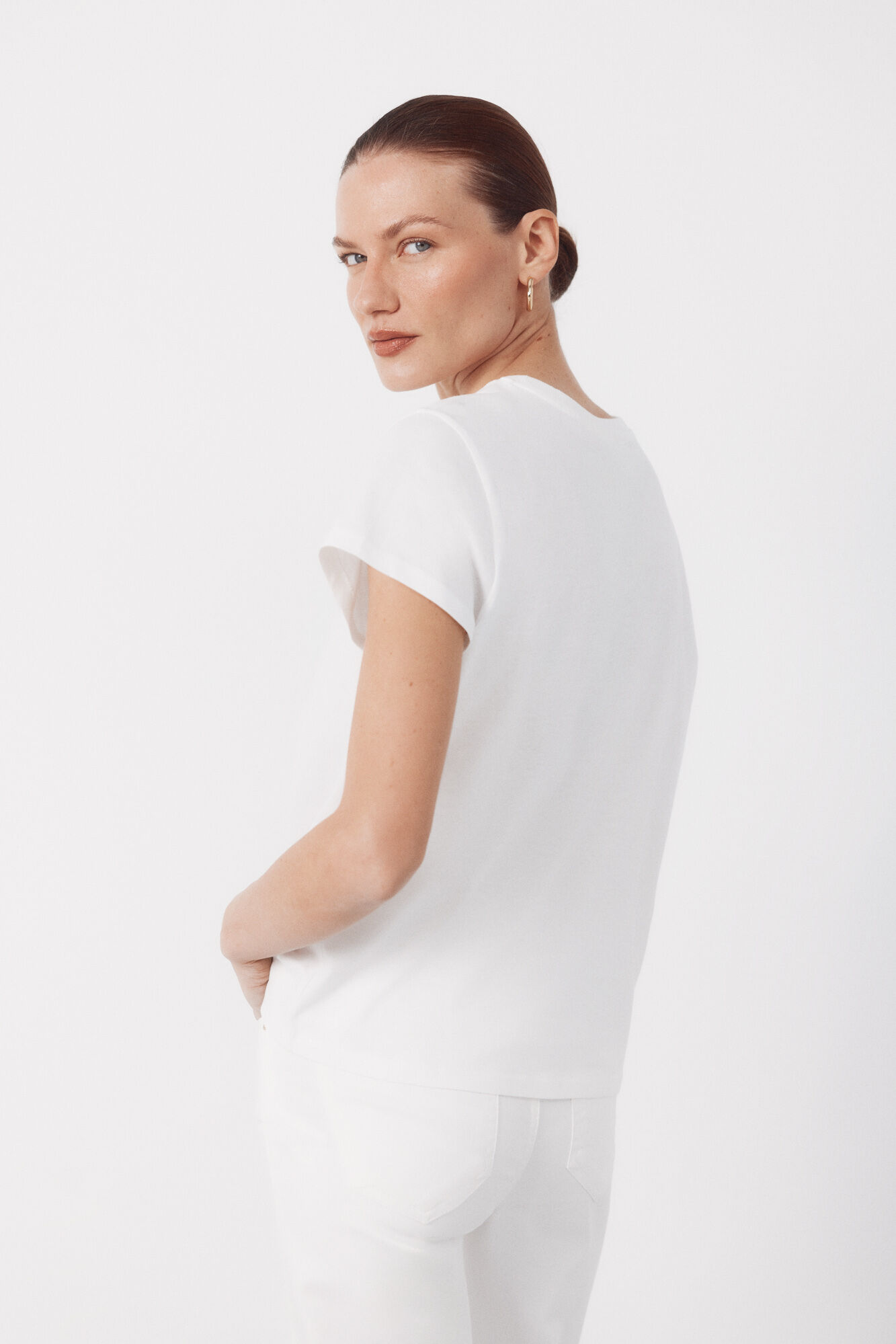 Cortefiel Playera con estampado posicional Azul