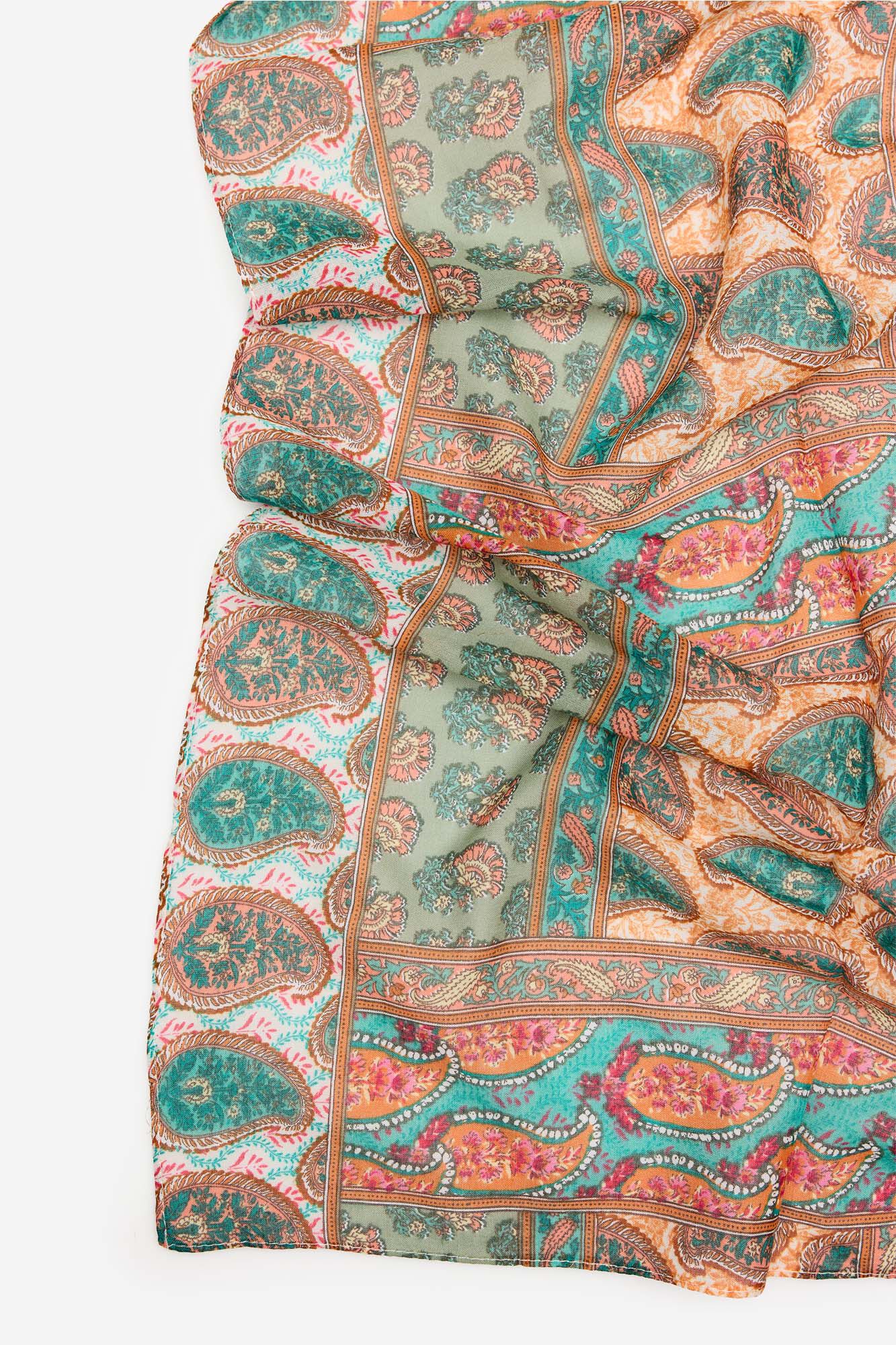 Cortefiel Pareo &eacute;tnico Estampado naranja