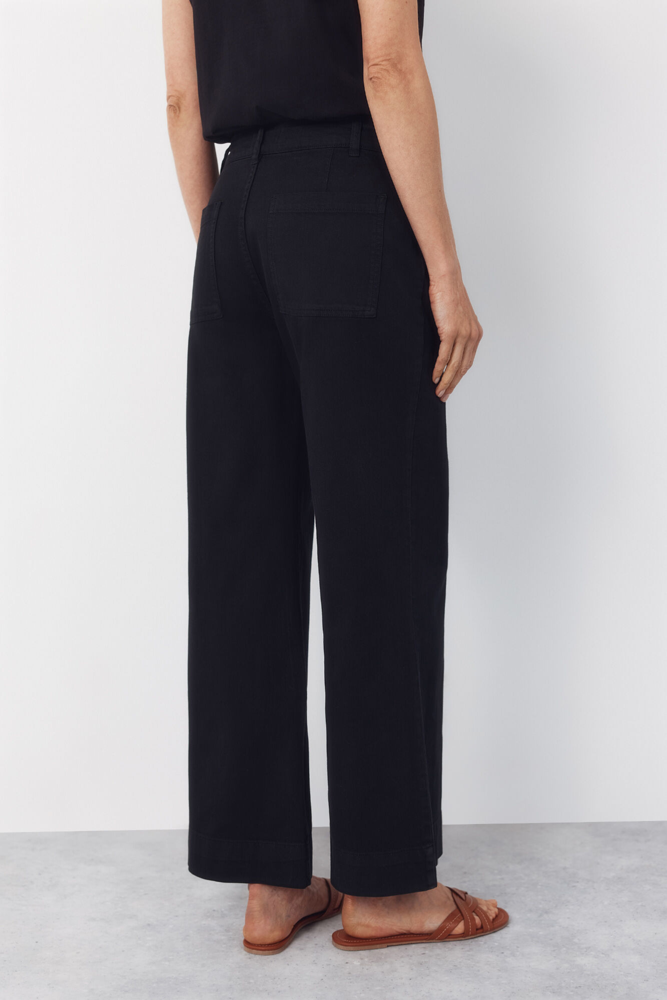 Cortefiel Pantalones con ribete Negro