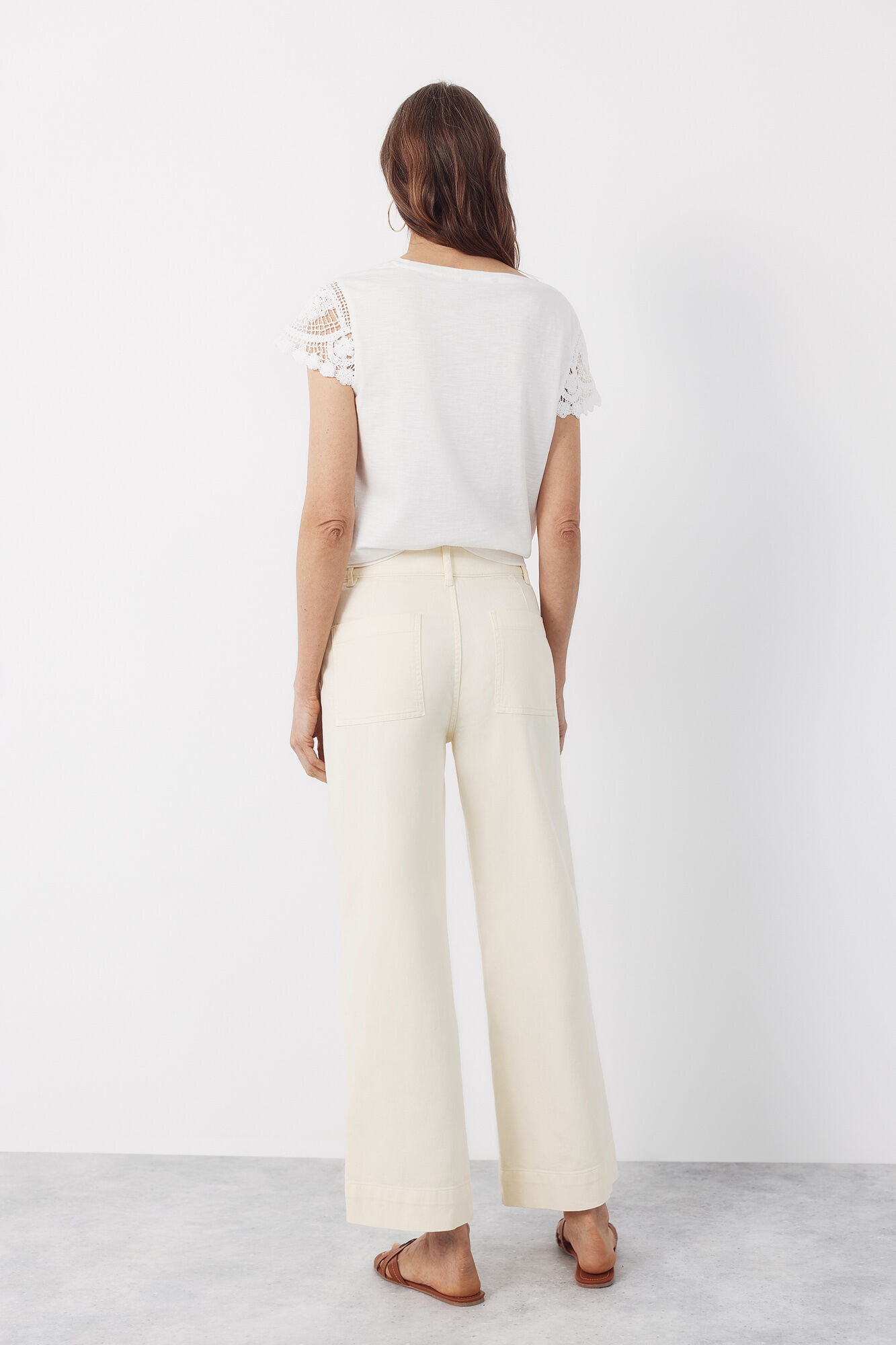 Cortefiel Pantalones con ribete Amarillo