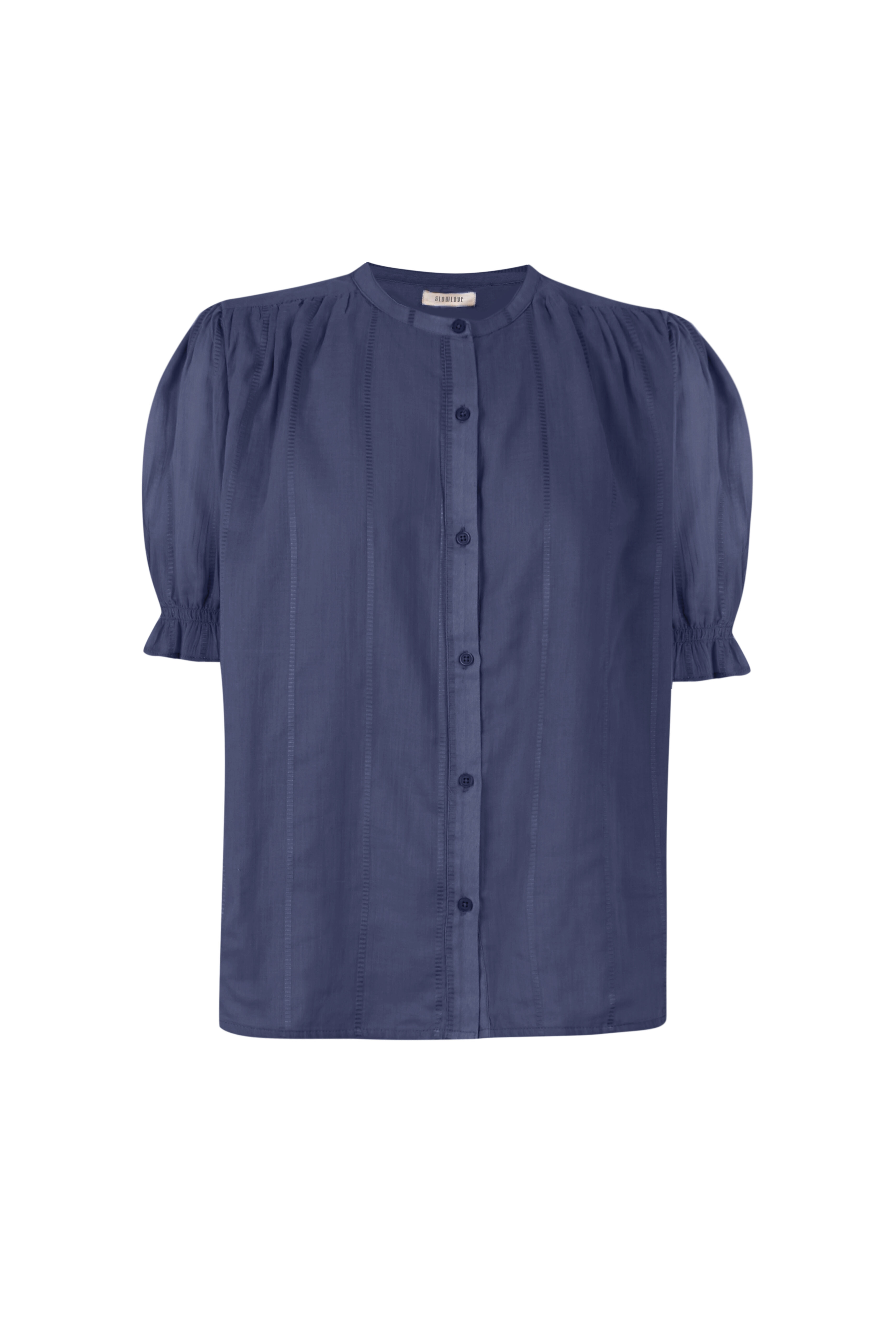 Slowlove Blusa fluida dobby Azul