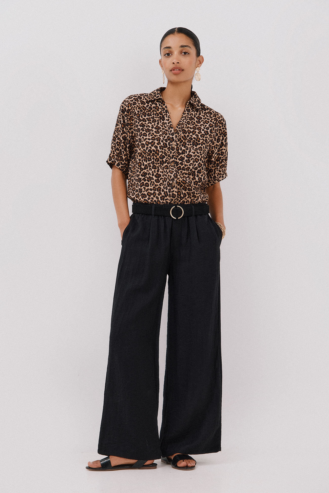 Cortefiel Camisa estampado animal Multicolor