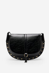 Cortefiel Bandolera de solapa tacahs Negro