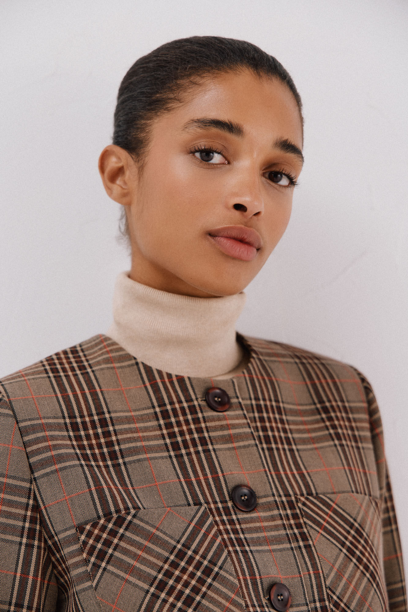 Cortefiel Chamarra de cuadros Arena