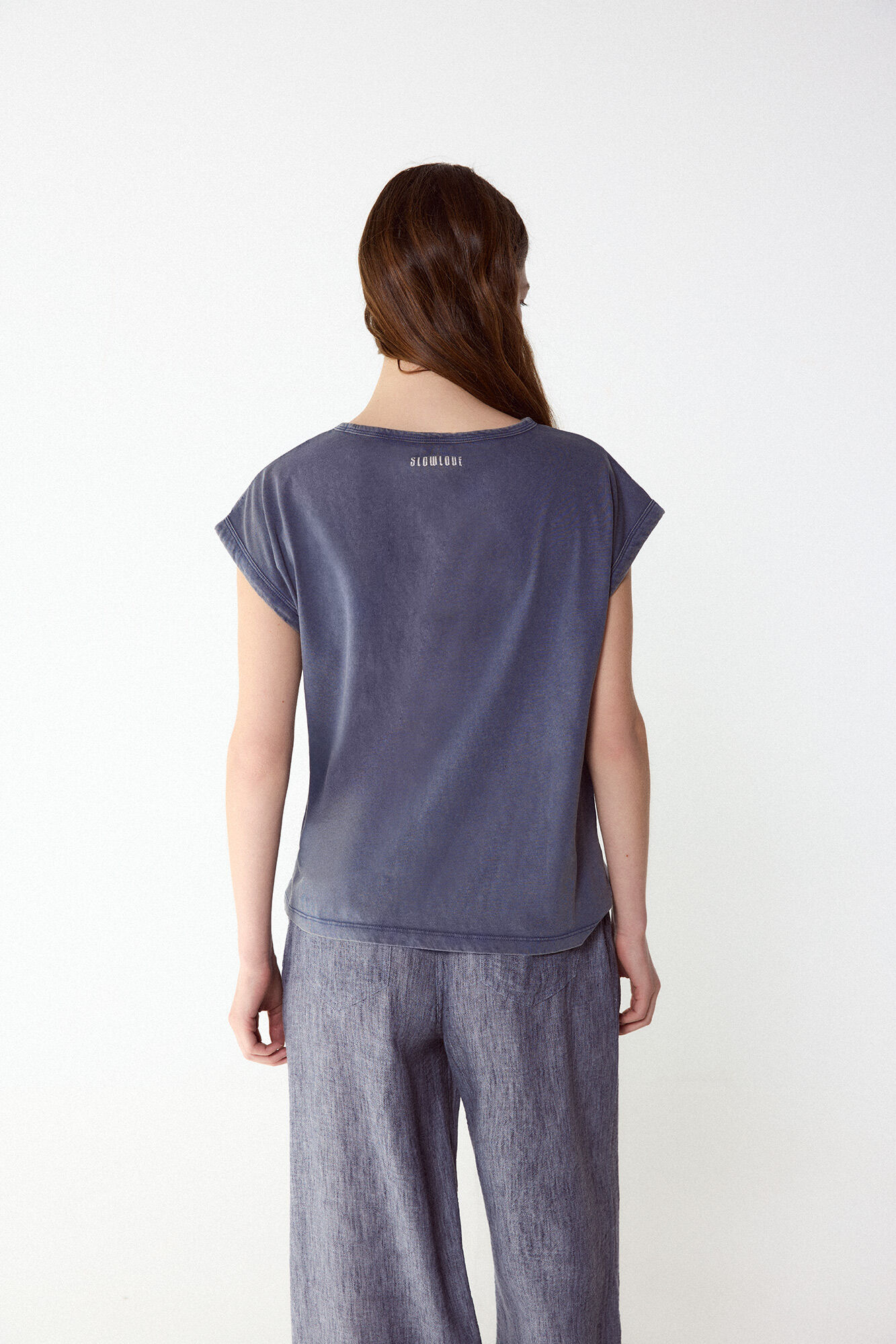 Slowlove Playera estampado bandana Azul marino