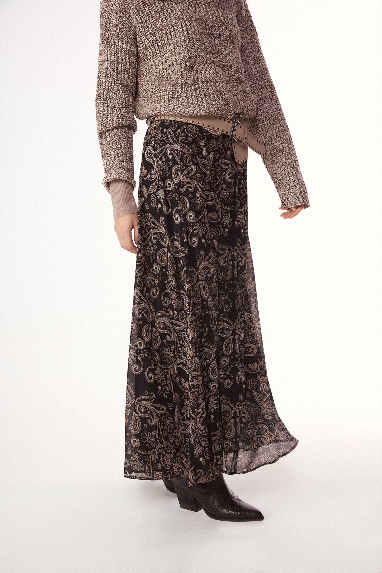 Slowlove Falda estampada con el&aacute;stico Multicolor