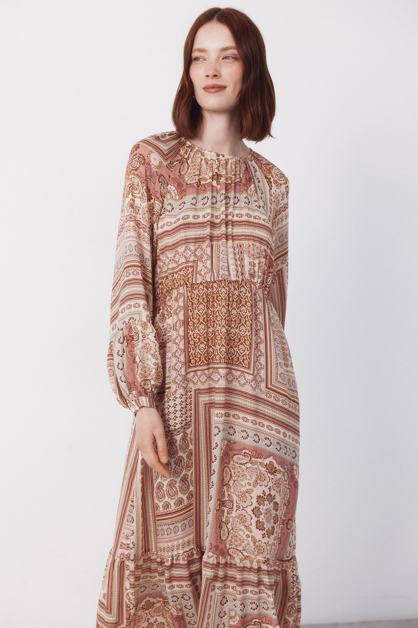 Cortefiel Vestido estampado Estampado morado