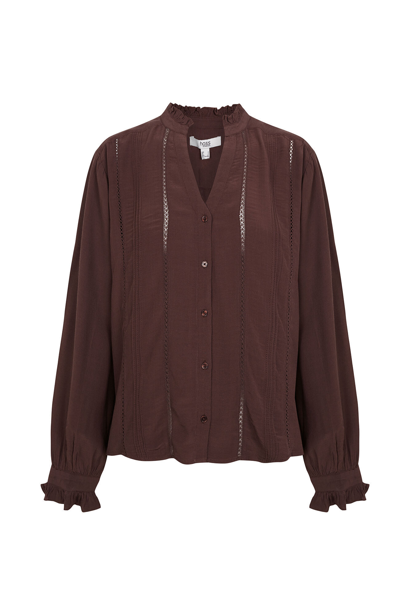 Hoss Intropia Clementine. Blusa rom&aacute;ntica Marron oscuro
