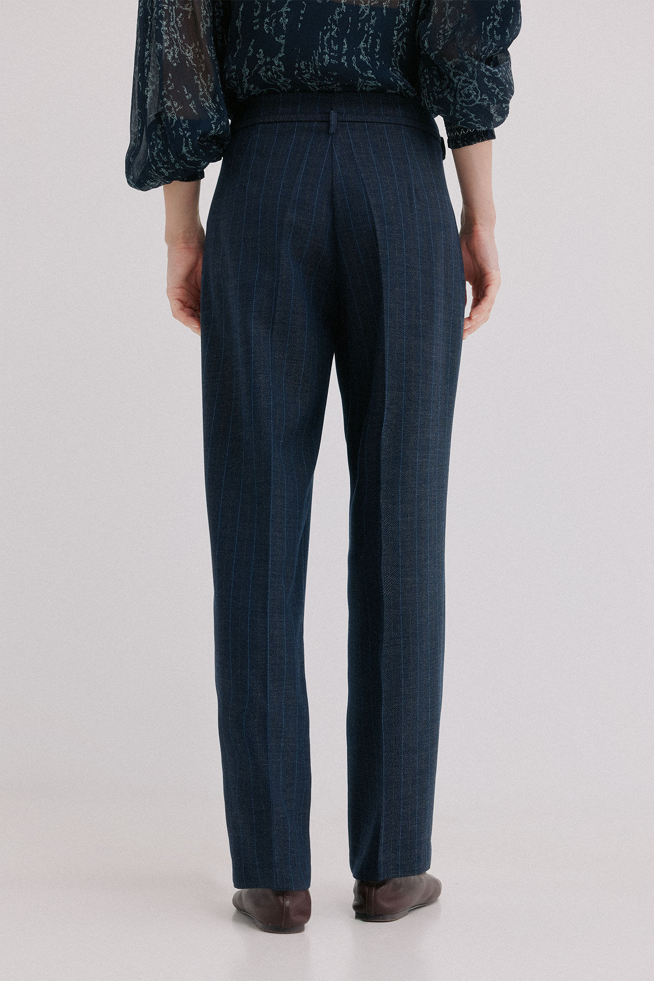 Hoss Intropia Phaidra. Pantal&oacute;n de rayas Azul marino