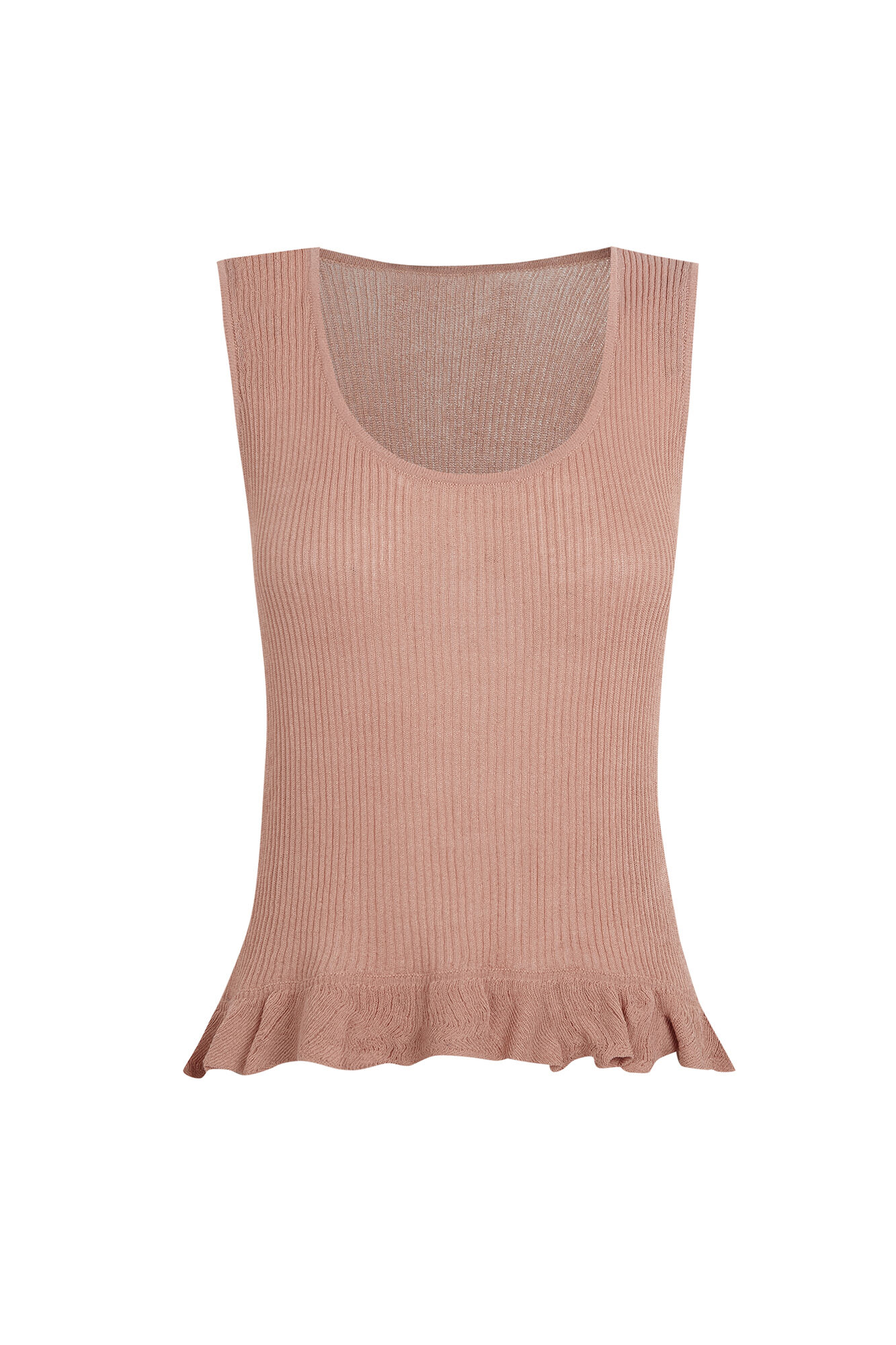 Hoss Intropia Ivetta. Top con volante Rosa