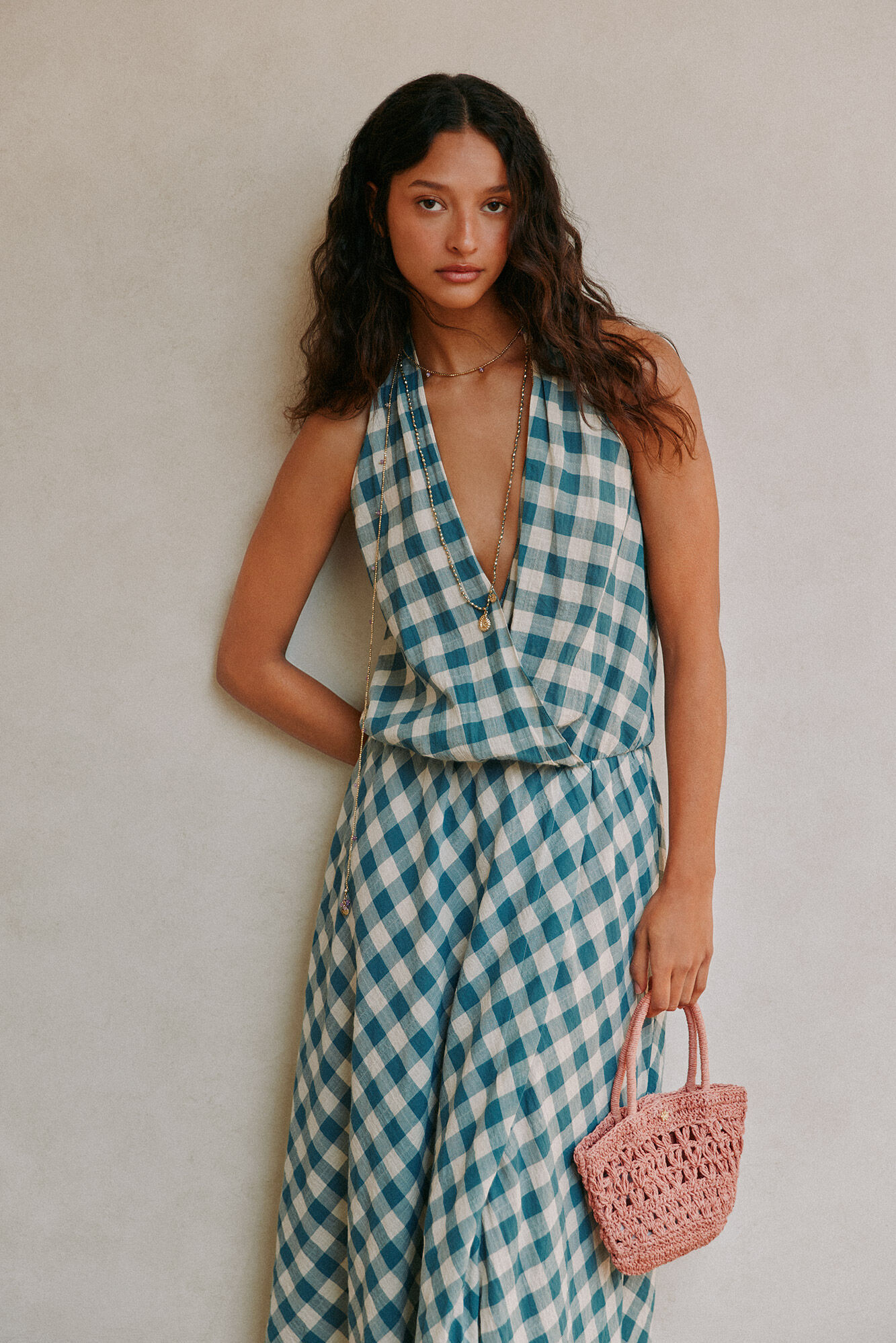 Hoss Intropia Andrea. Vestido cuadro vichy Multicolor