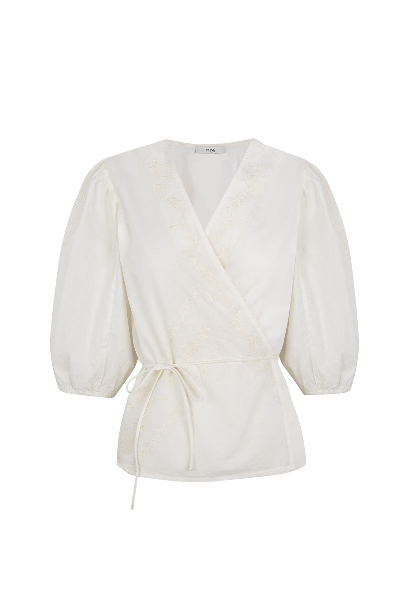 Hoss Intropia Cintia. Blusa cruzada Marfil