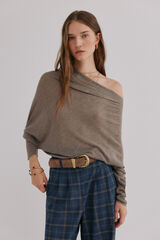 Hoss Intropia Nica. Su&eacute;terescote asim&eacute;trico Gris