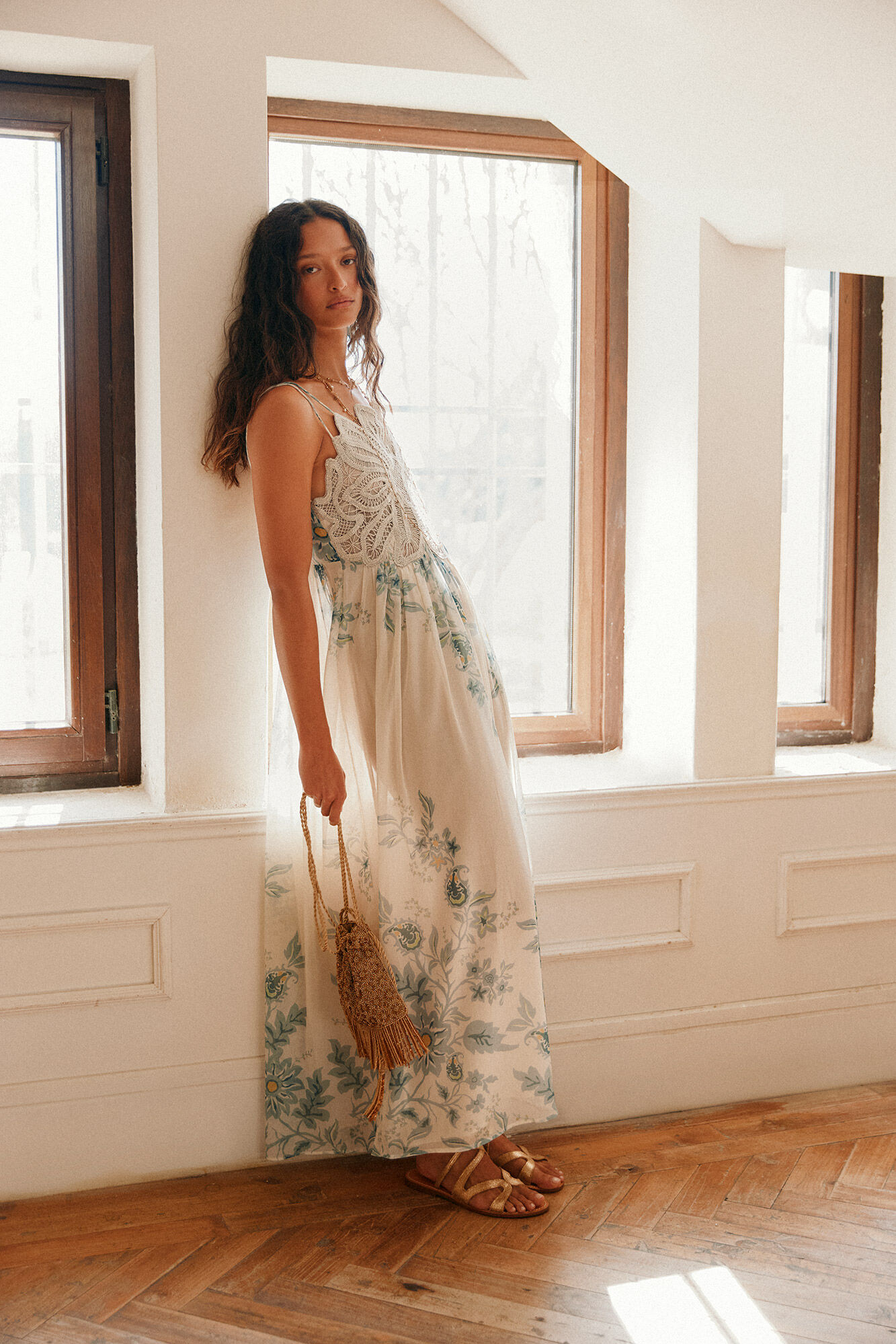Hoss Intropia Aria. Vestido estampado Estampado blanco