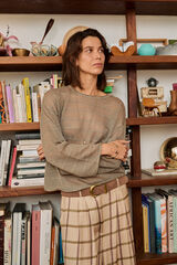 Hoss Intropia Nicole. Su&eacute;ter con lentejuelas Kaki