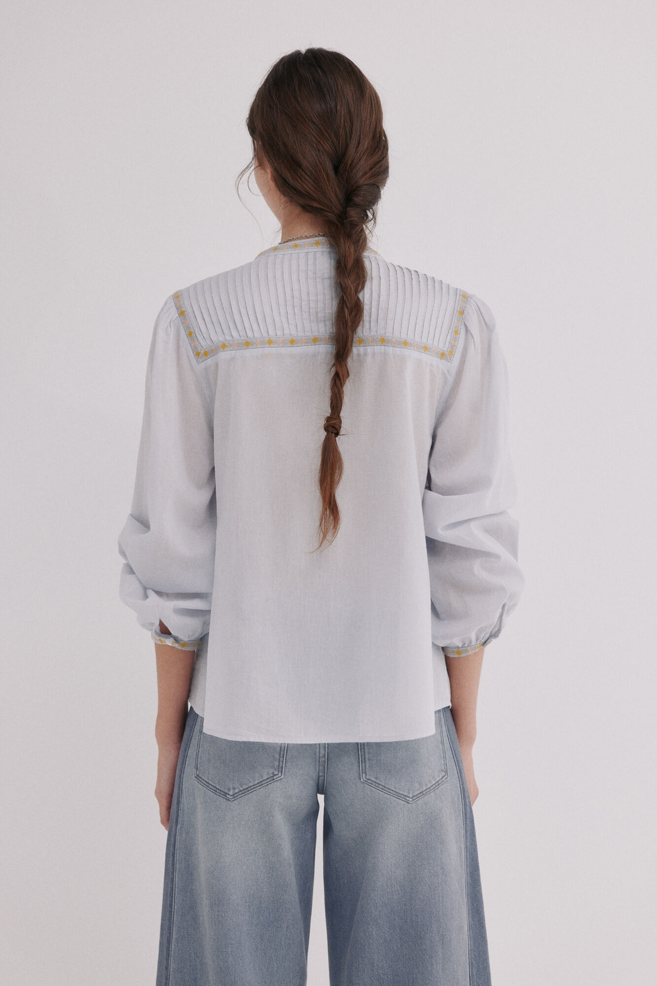 Hoss Intropia Catia. Blusa con jaretas Azul