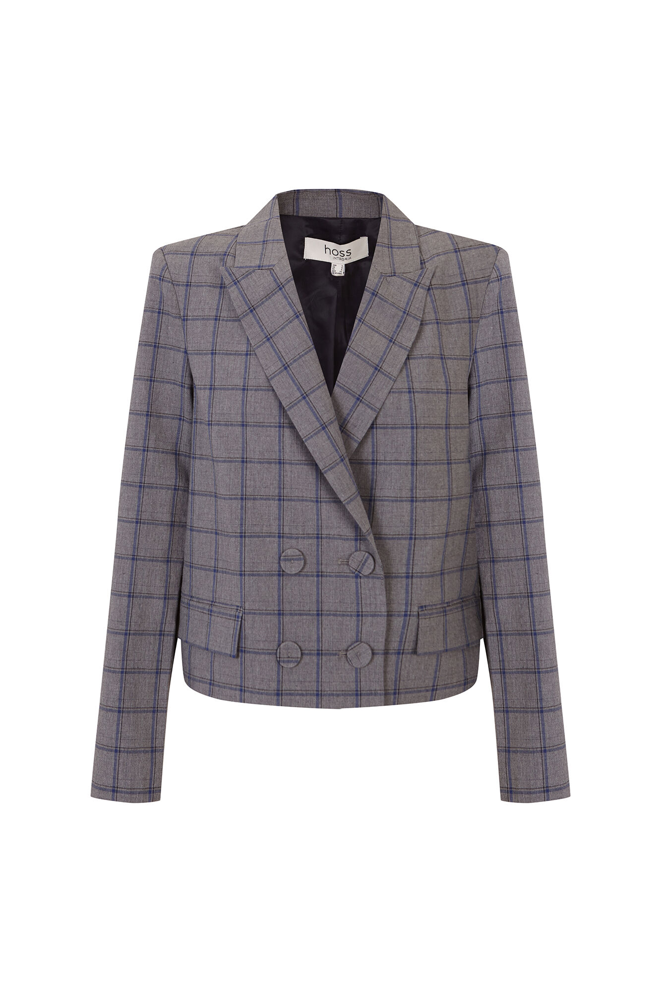 Hoss Intropia Estela. Blazer a cuadros Gris