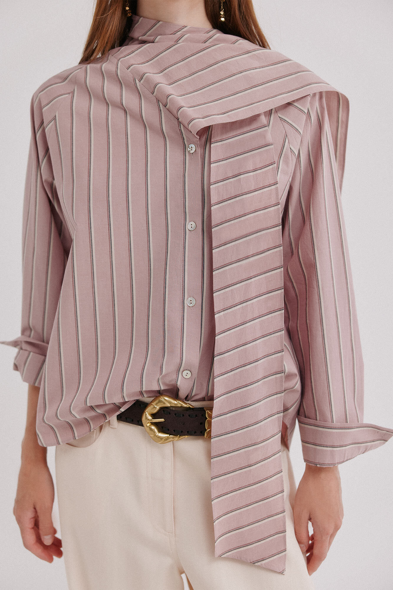 Hoss Intropia Cecile. Camisa pa&ntilde;uelo Rosa