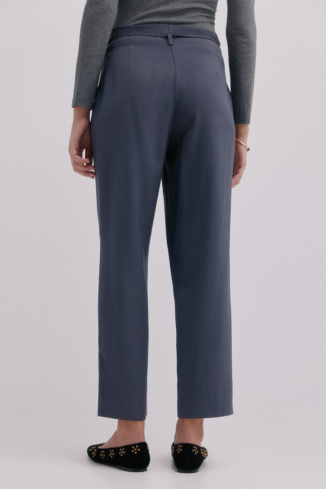 Hoss Intropia Piper. Pantal&oacute;n con lazo Gris