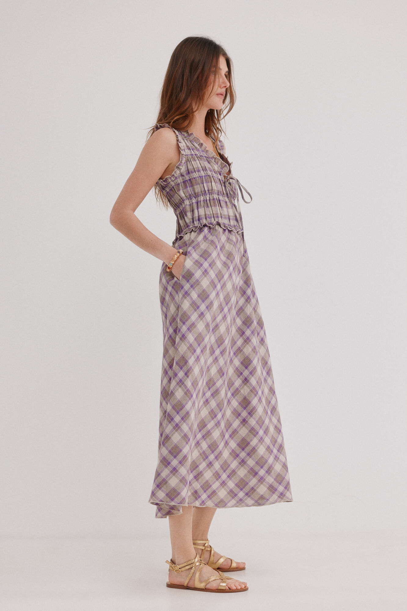 Hoss Intropia Ashley. Vestido cuadros Multicolor