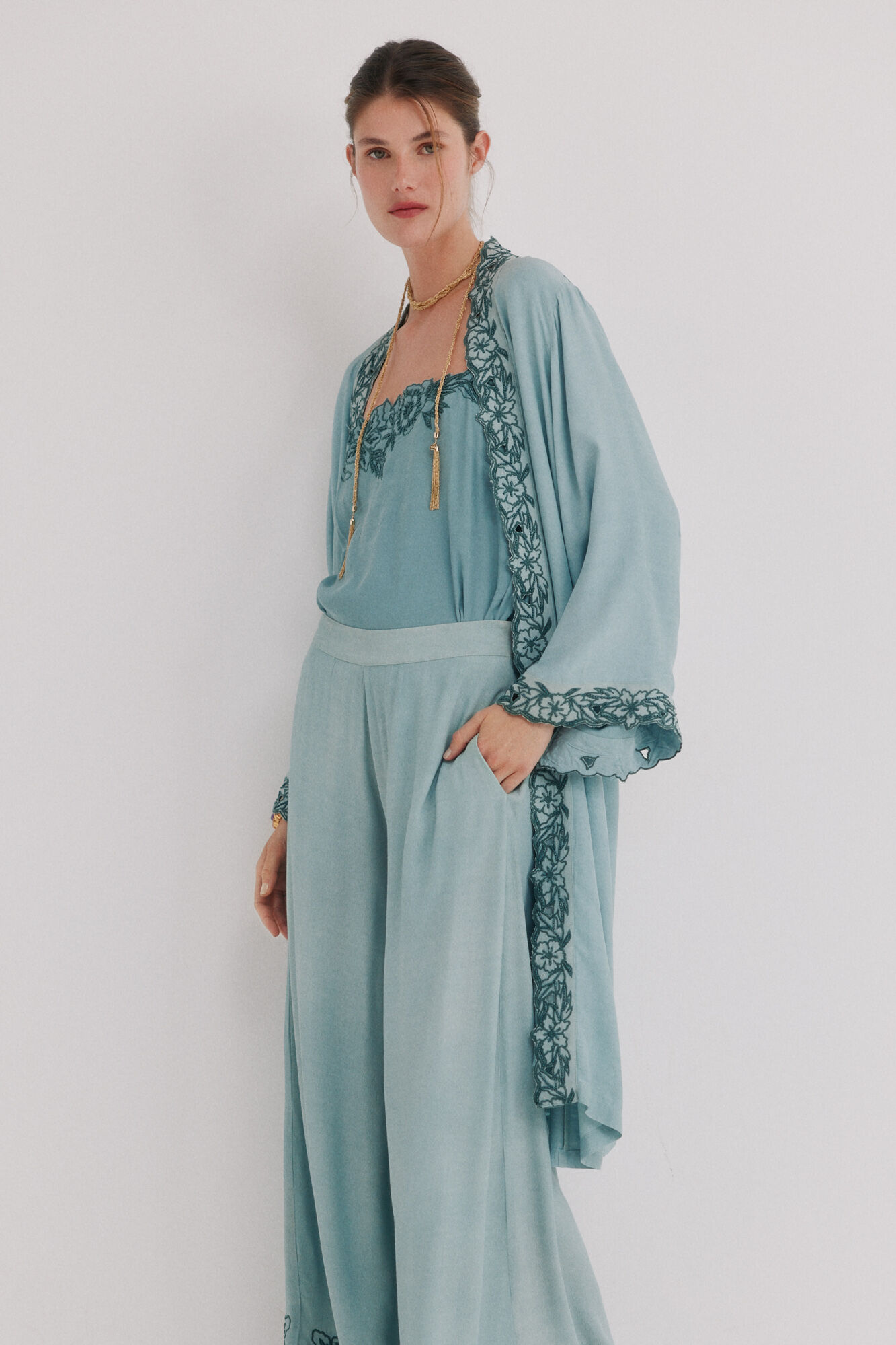 Hoss Intropia Katrina. Kimono largo Turquesa
