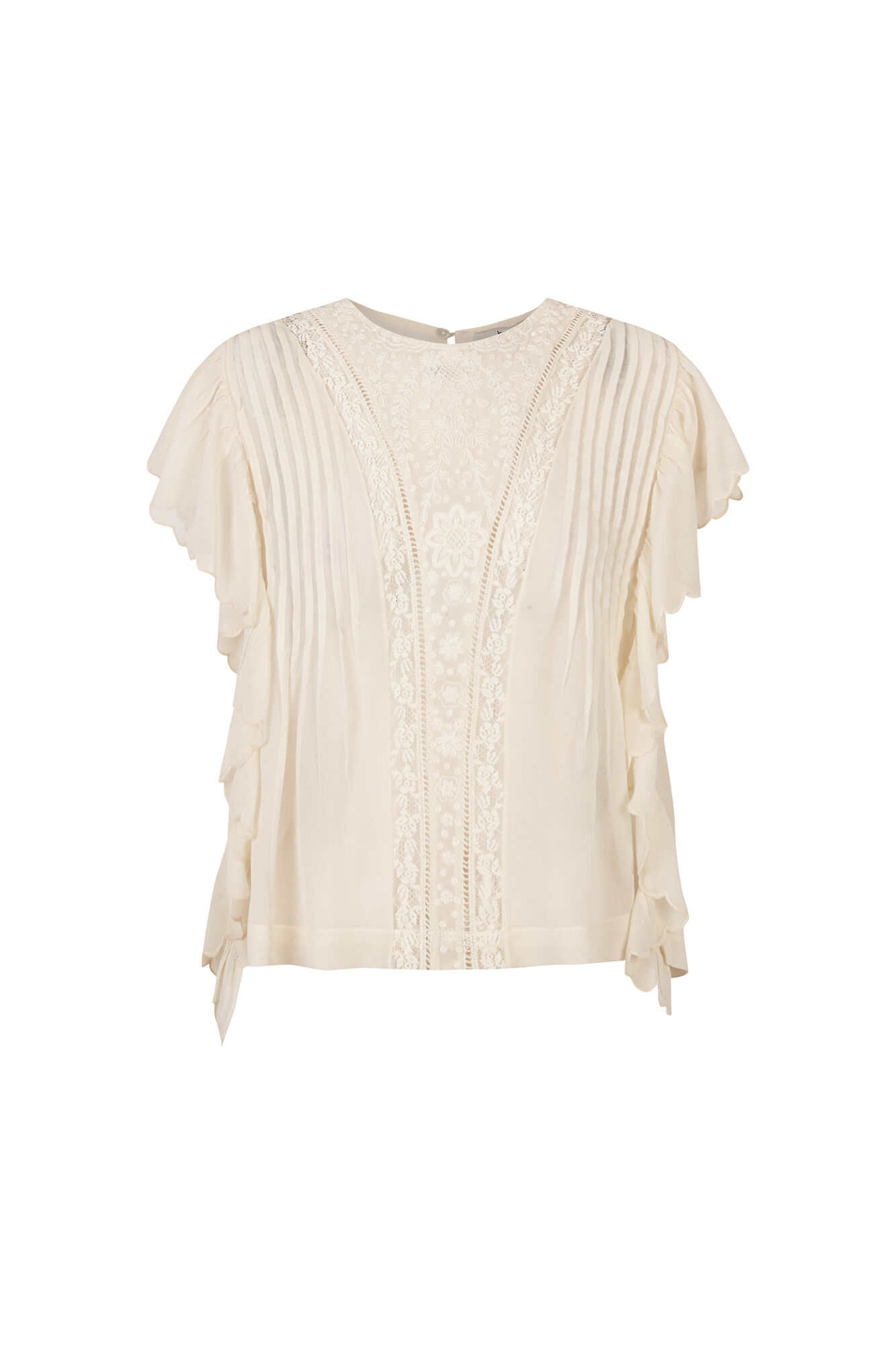 Hoss Intropia Cindy. Blusa rom&aacute;ntica Marfil