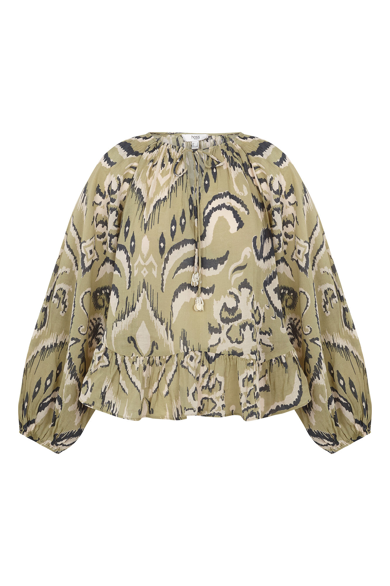 Hoss Intropia Camer&oacute;n. Blusa estampada Kaki