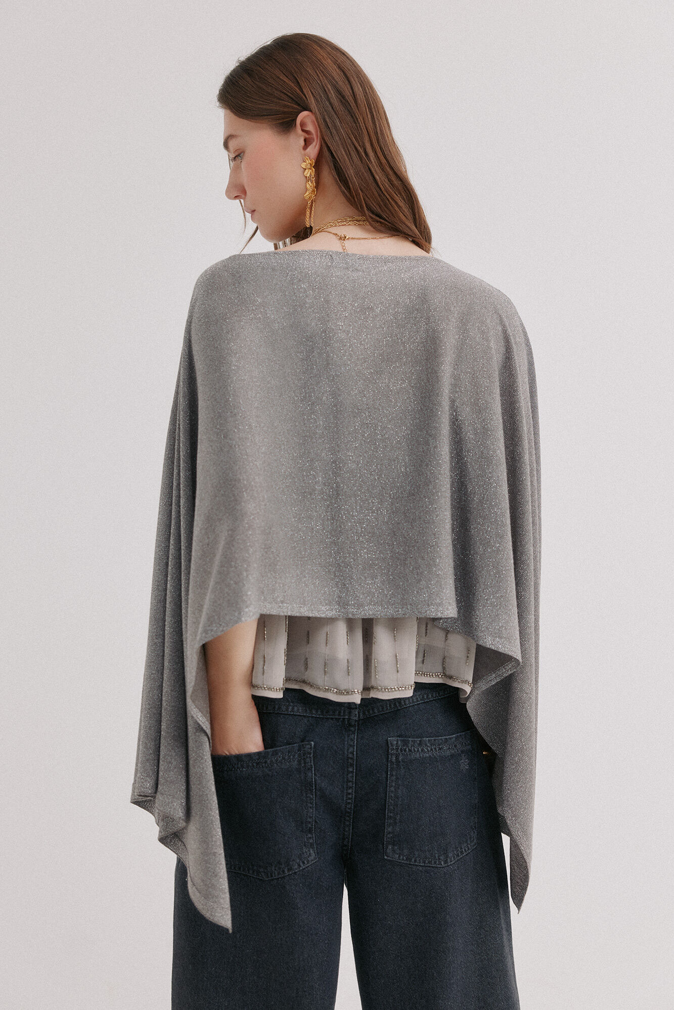 Hoss Intropia Laila. Capa nudo brillo Gris