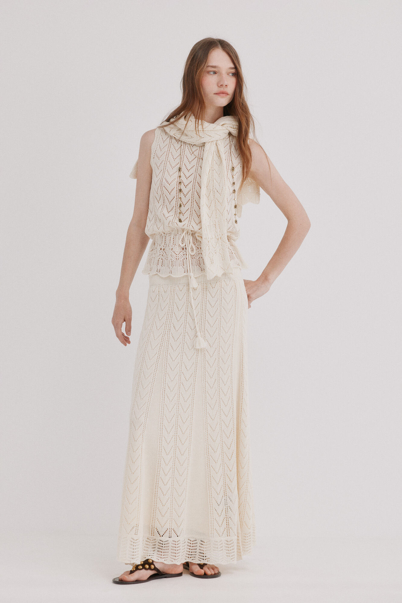 Hoss Intropia Rielle. Falda de tejido Blanco