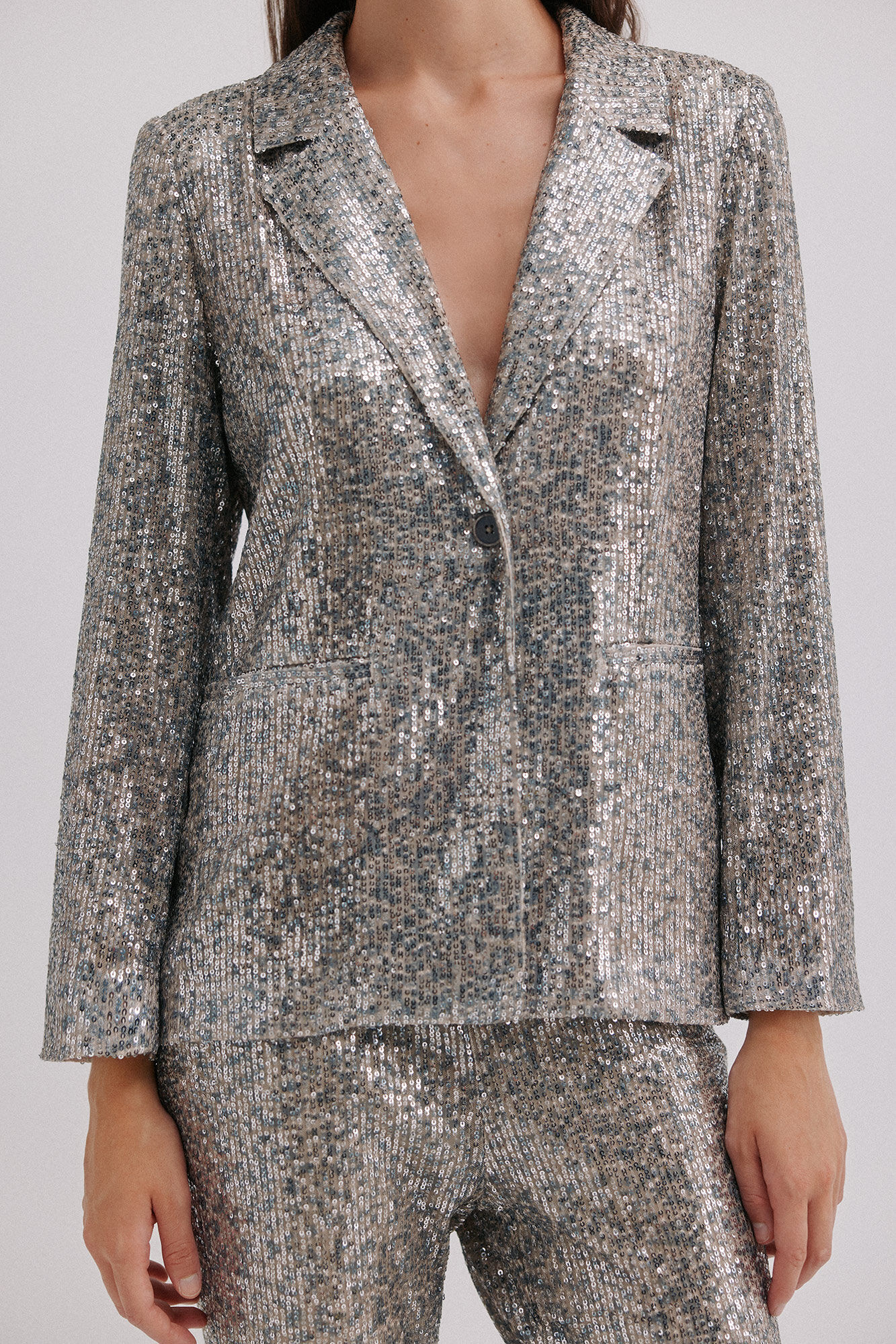 Hoss Intropia Blazer de lentejuelas Emilia Gris