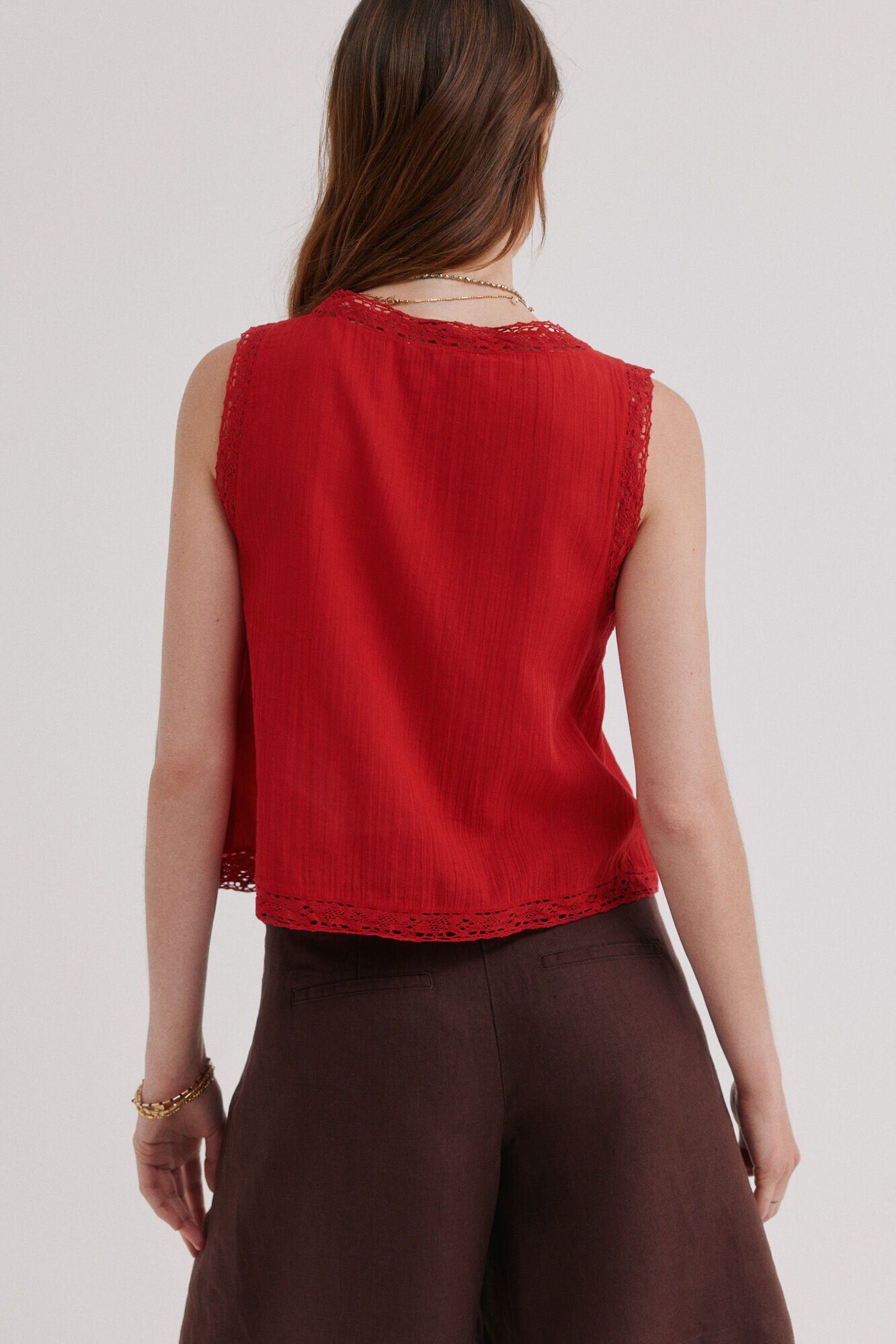 Hoss Intropia Cora. Blusa rom&aacute;ntica rojo