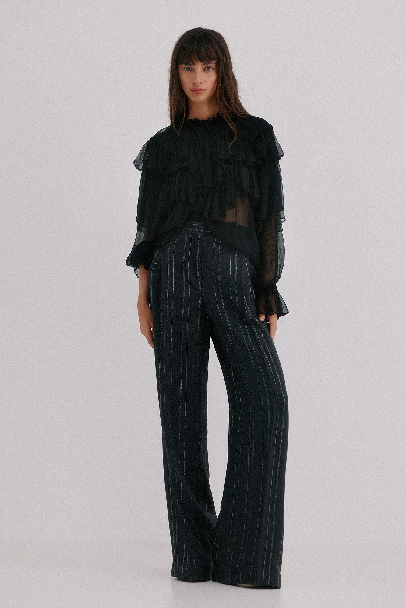 Hoss Intropia Blusa rom&aacute;ntica Giulia Negro